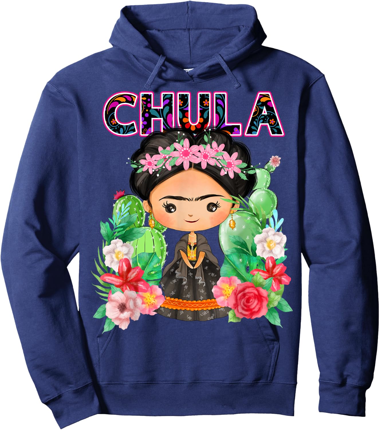 Mexican Lele Doll Honor Native Mexican Women Handmade Doll Hoodie - Hoodie | Navy