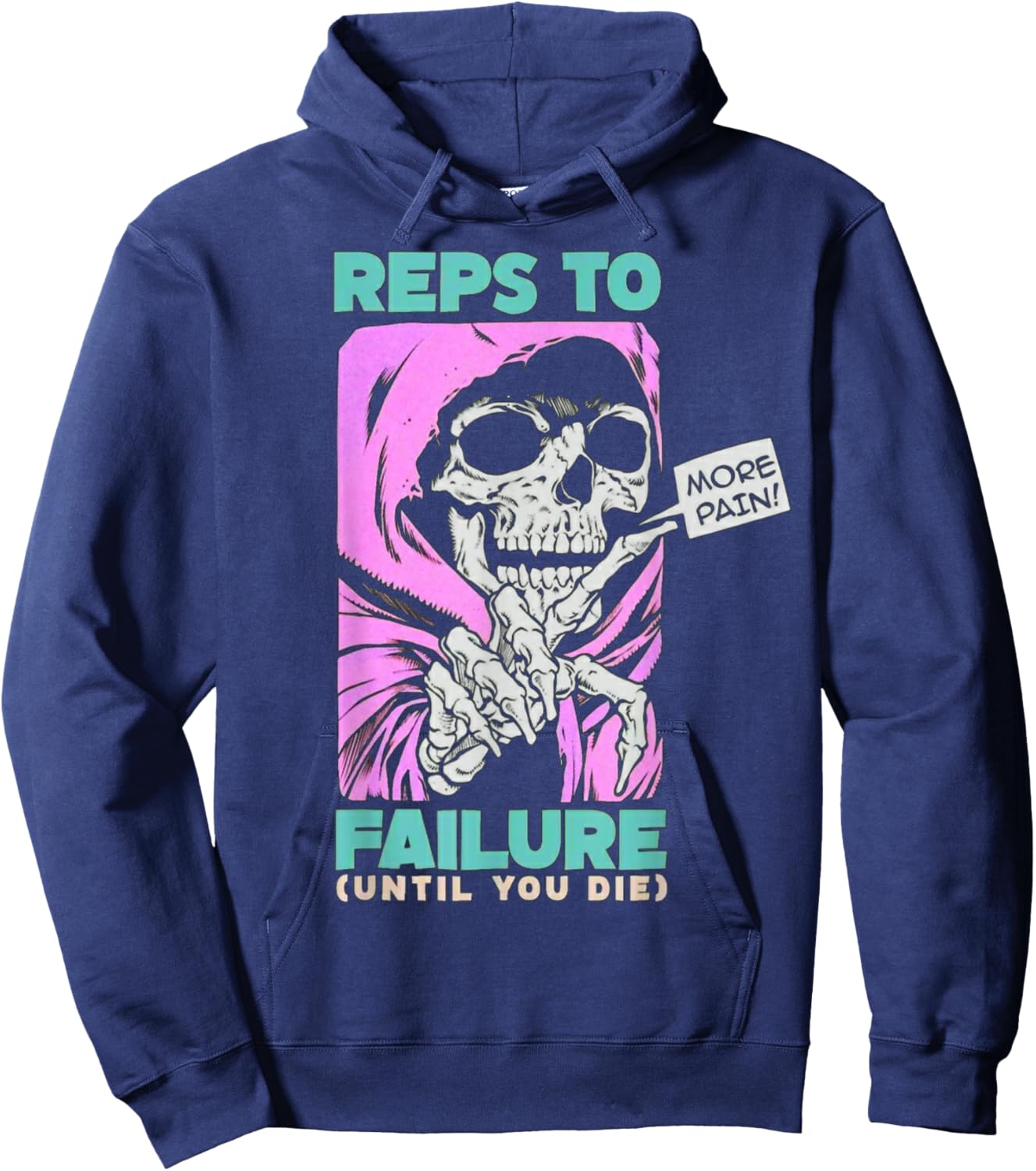 Funny Reps To Failure Weightlifting Bodybuilding Fitness Gym Hoodie - Hoodie | Navy