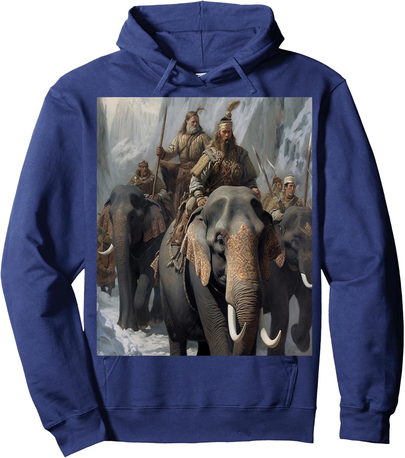 No. 2, History, General Hannibal and his Elephants Hoodie - Hoodie | Navy