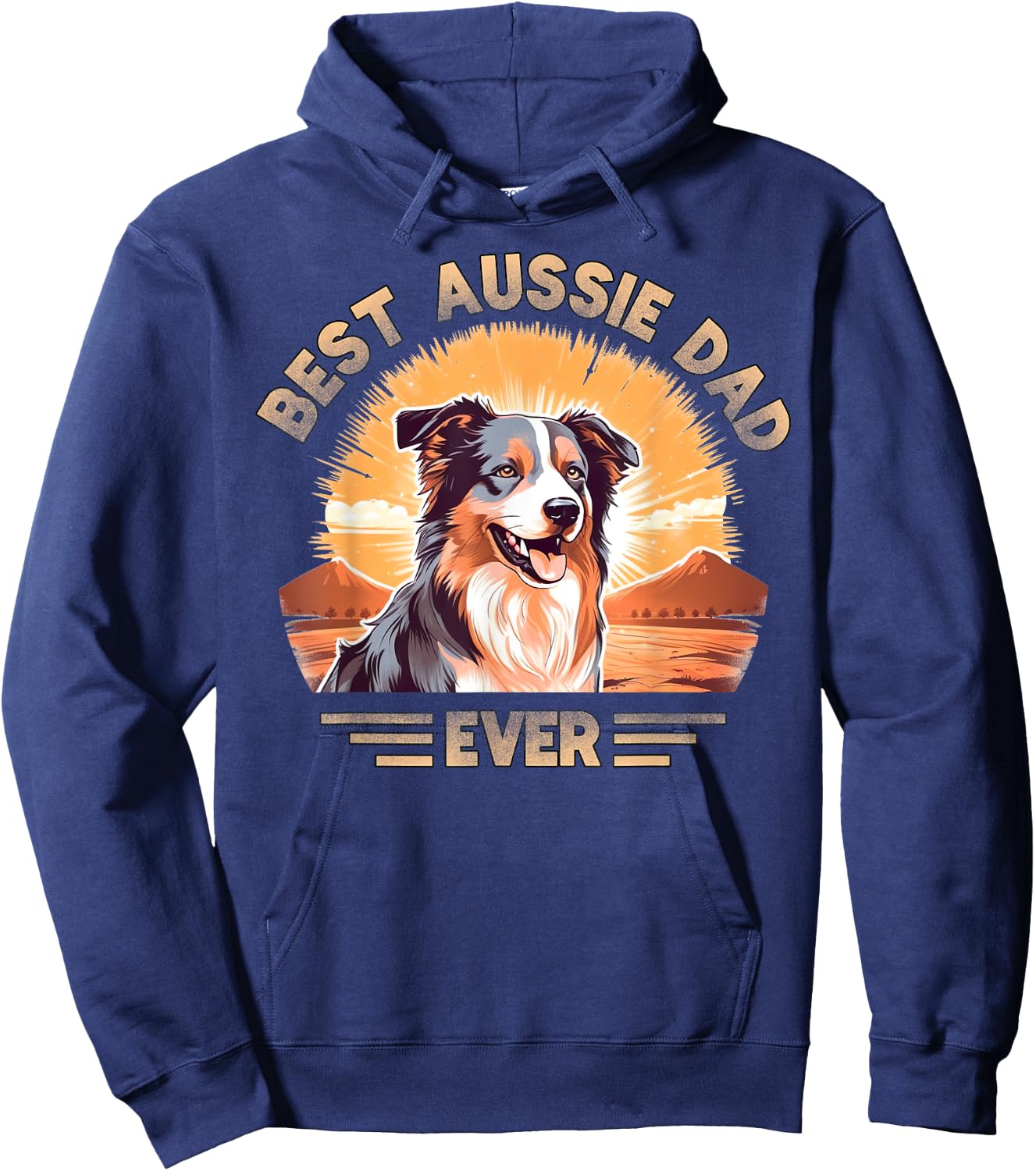 Aussie DAD Australian Shepherd Hoodie - Hoodie | Navy