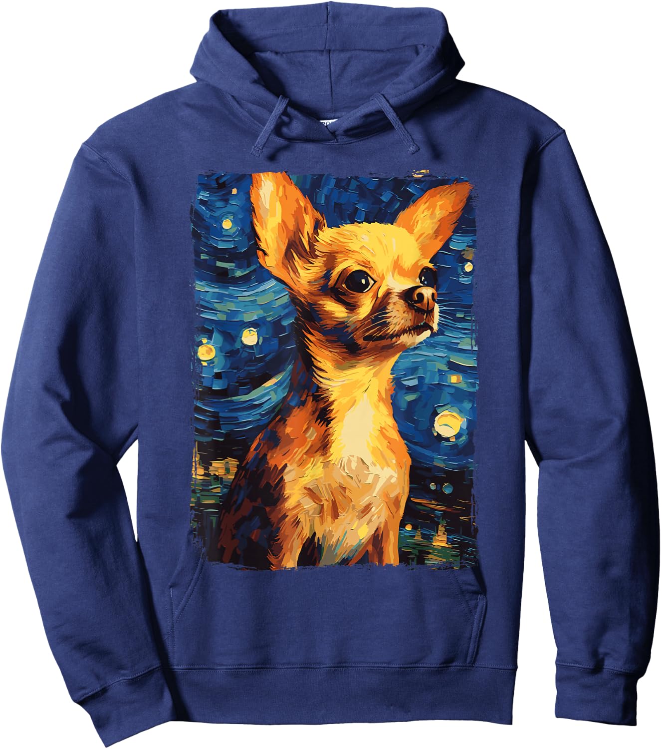 Chihuahua Starry Night Hoodie - Hoodie | Navy
