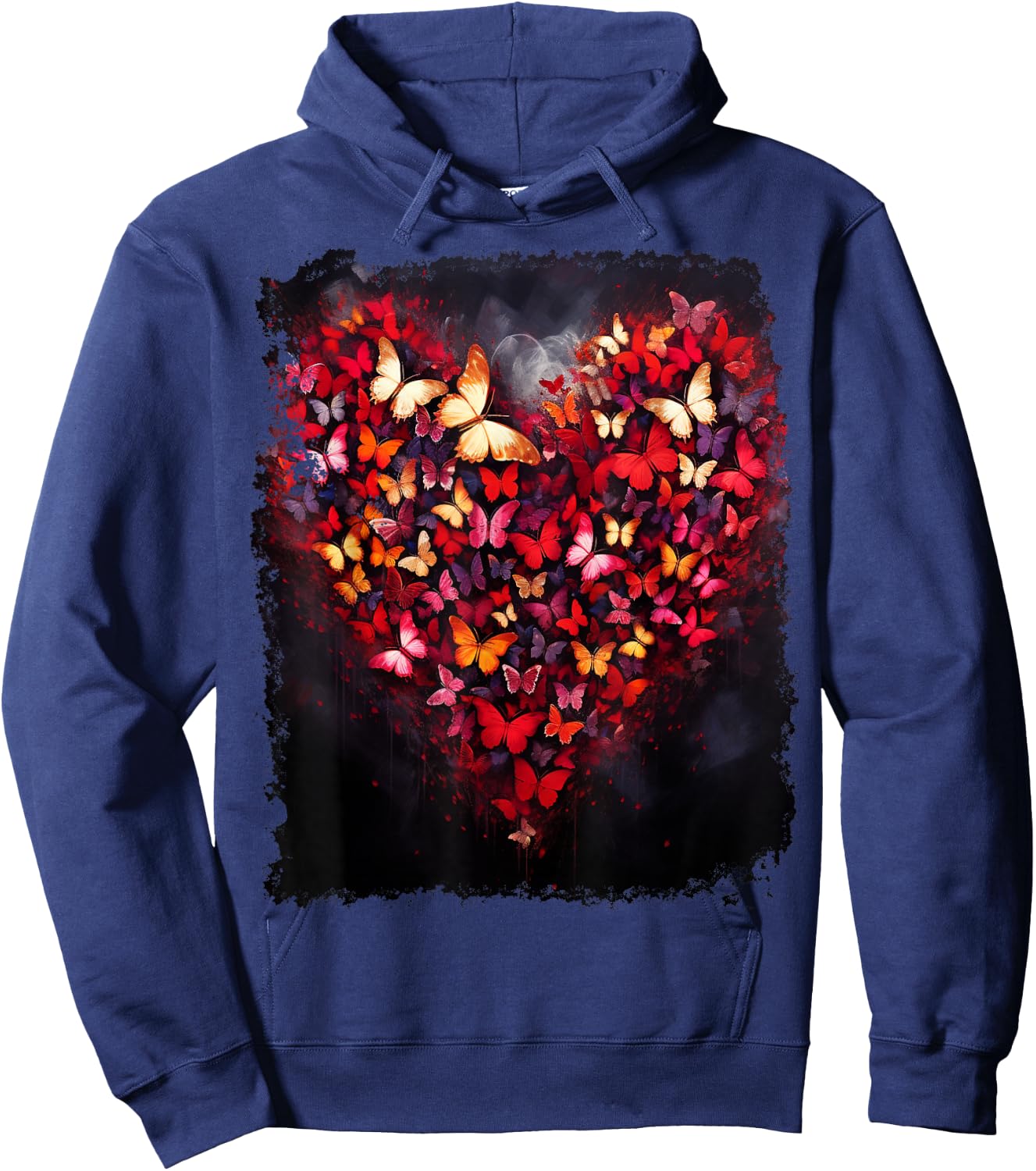 Butterfly Valentines Day Hoodie - Hoodie | Navy