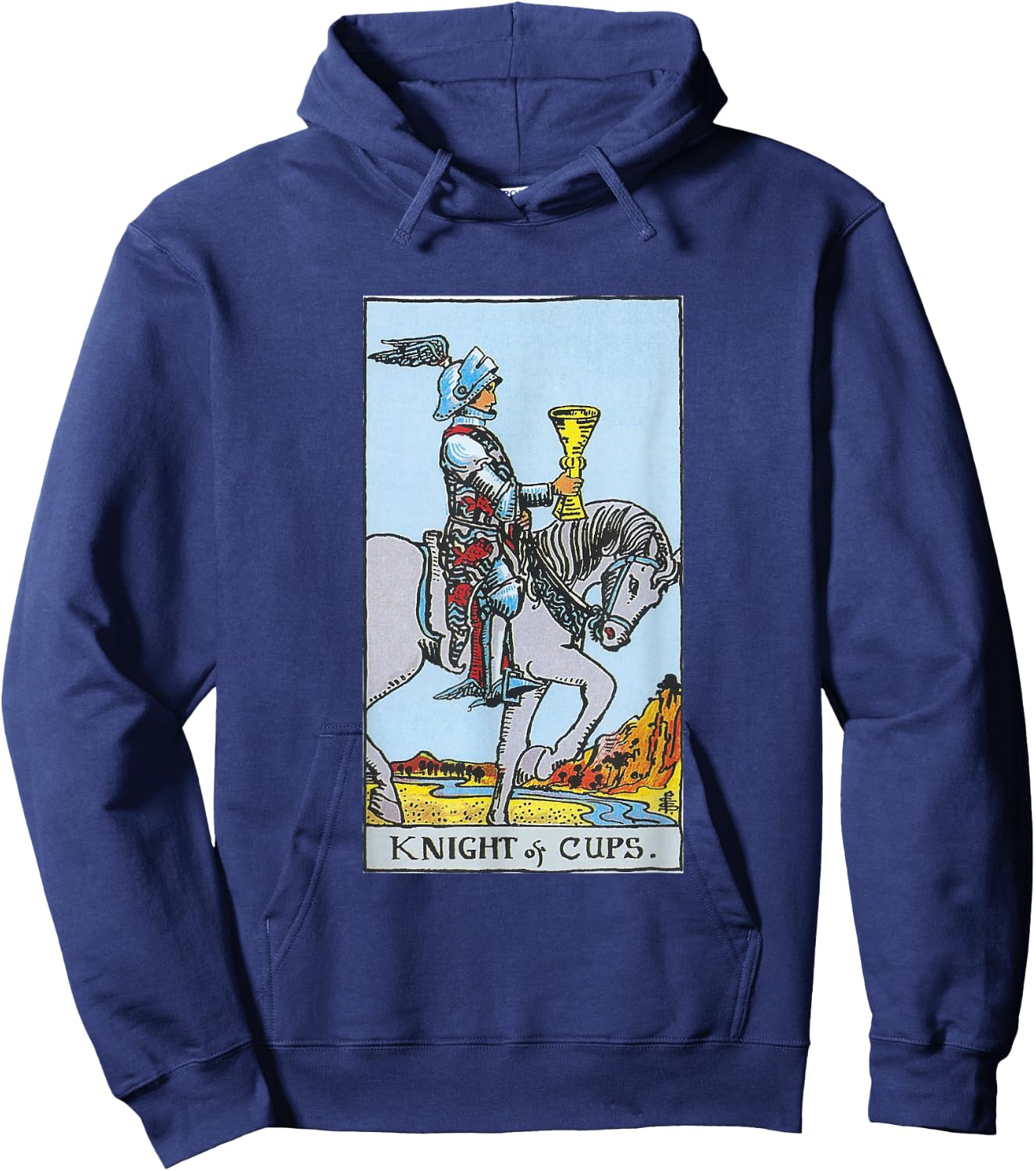 Knight of Cups Shirt King of Cups Tarot Card Hoodie - Hoodie | Navy