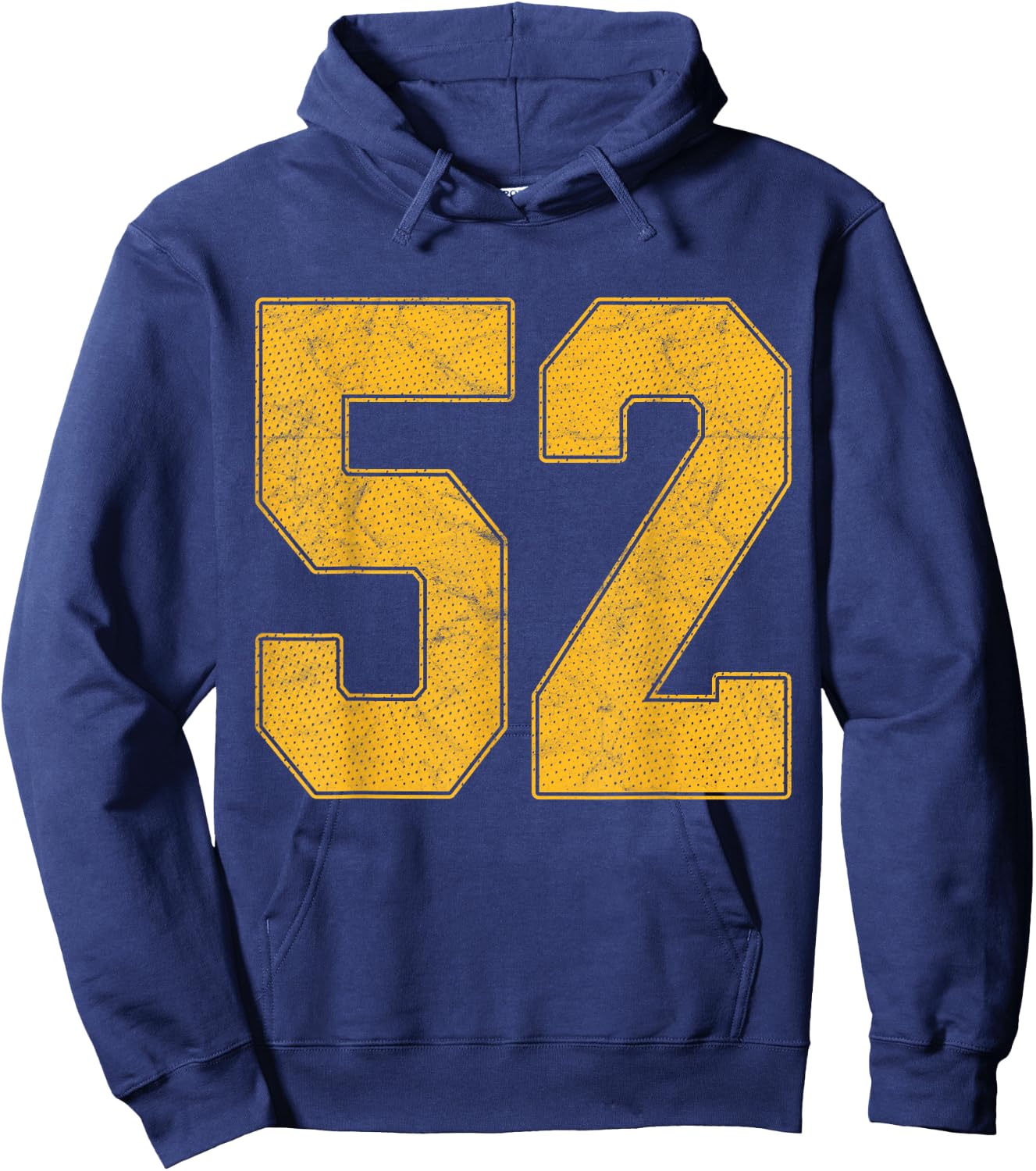 Number 52 Numbered Uniform Sports Team Jersey 52nd Birthday Hoodie - Hoodie | Navy
