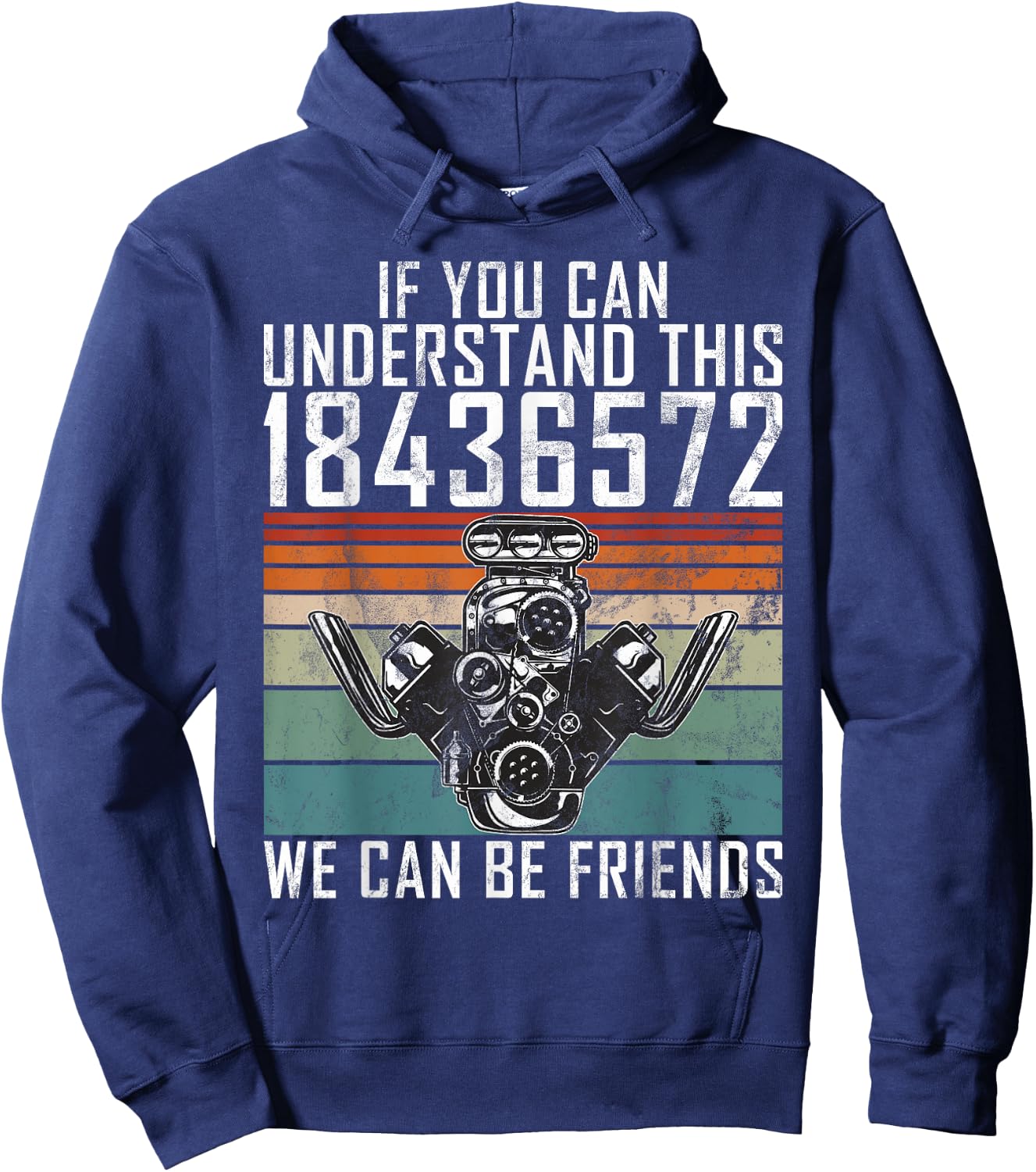 Funny Muscle Car Hoodie - Hoodie | Navy