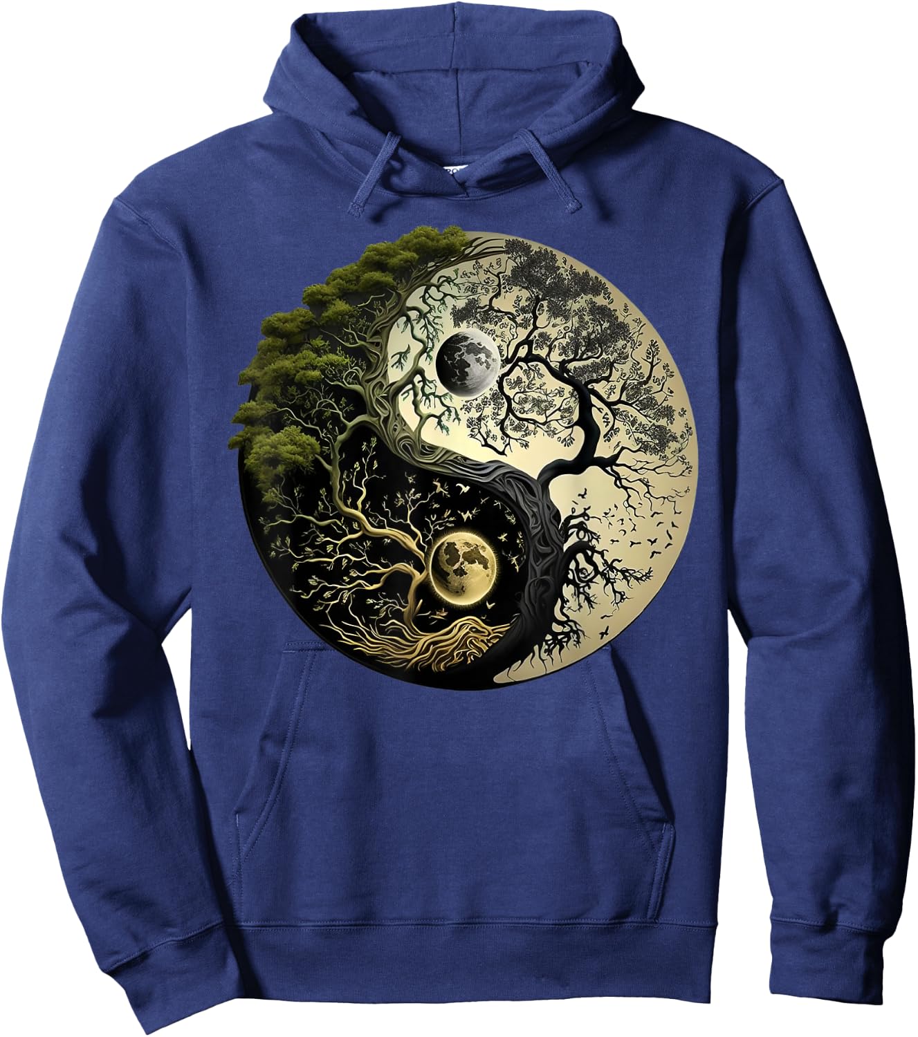 Yin Yang Tree of Life Funny Hoodie - Hoodie | Navy