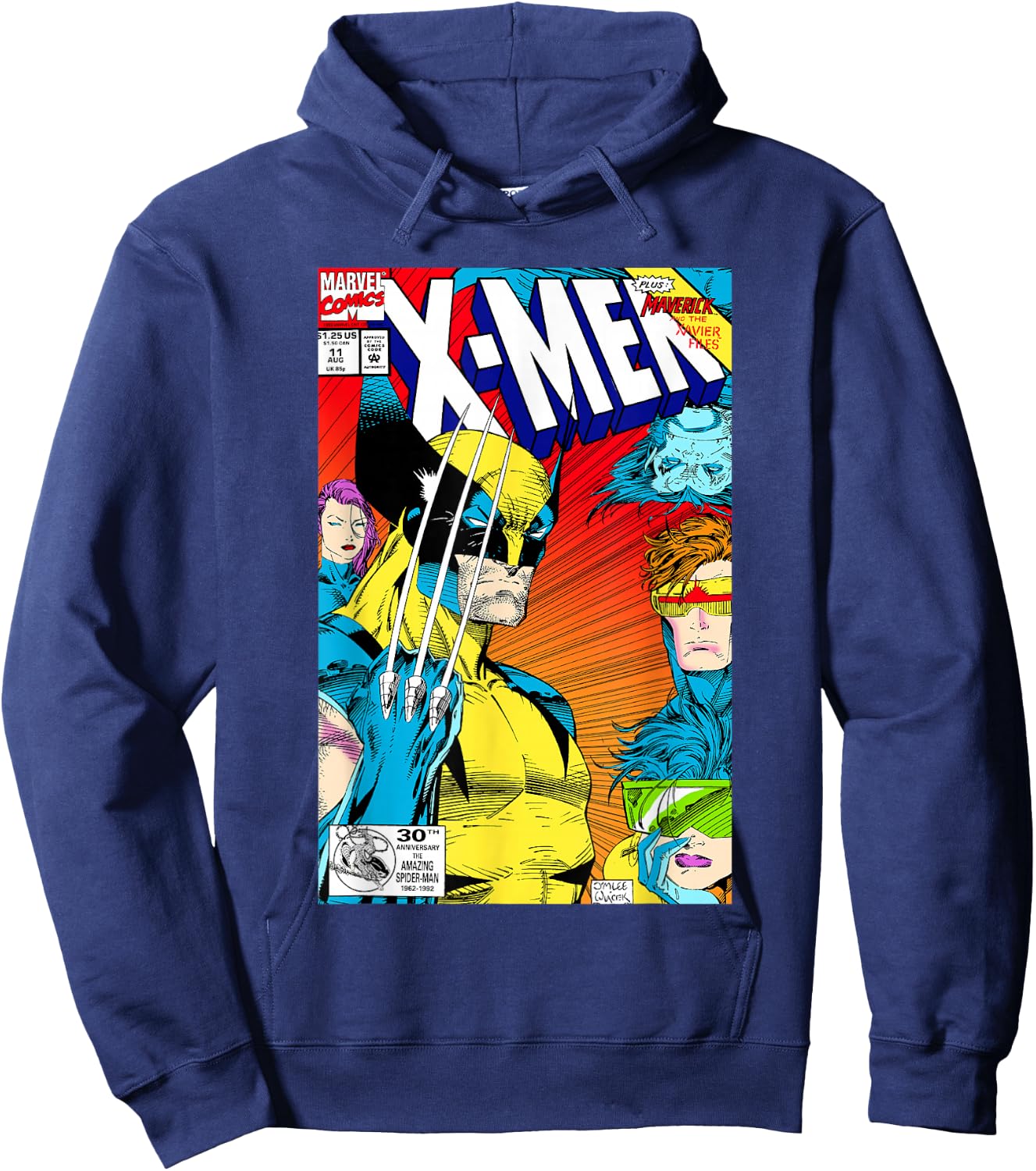 Marvel X-Men The X-Cutioner's Song Comic Book Cover Hoodie - Hoodie | Navy