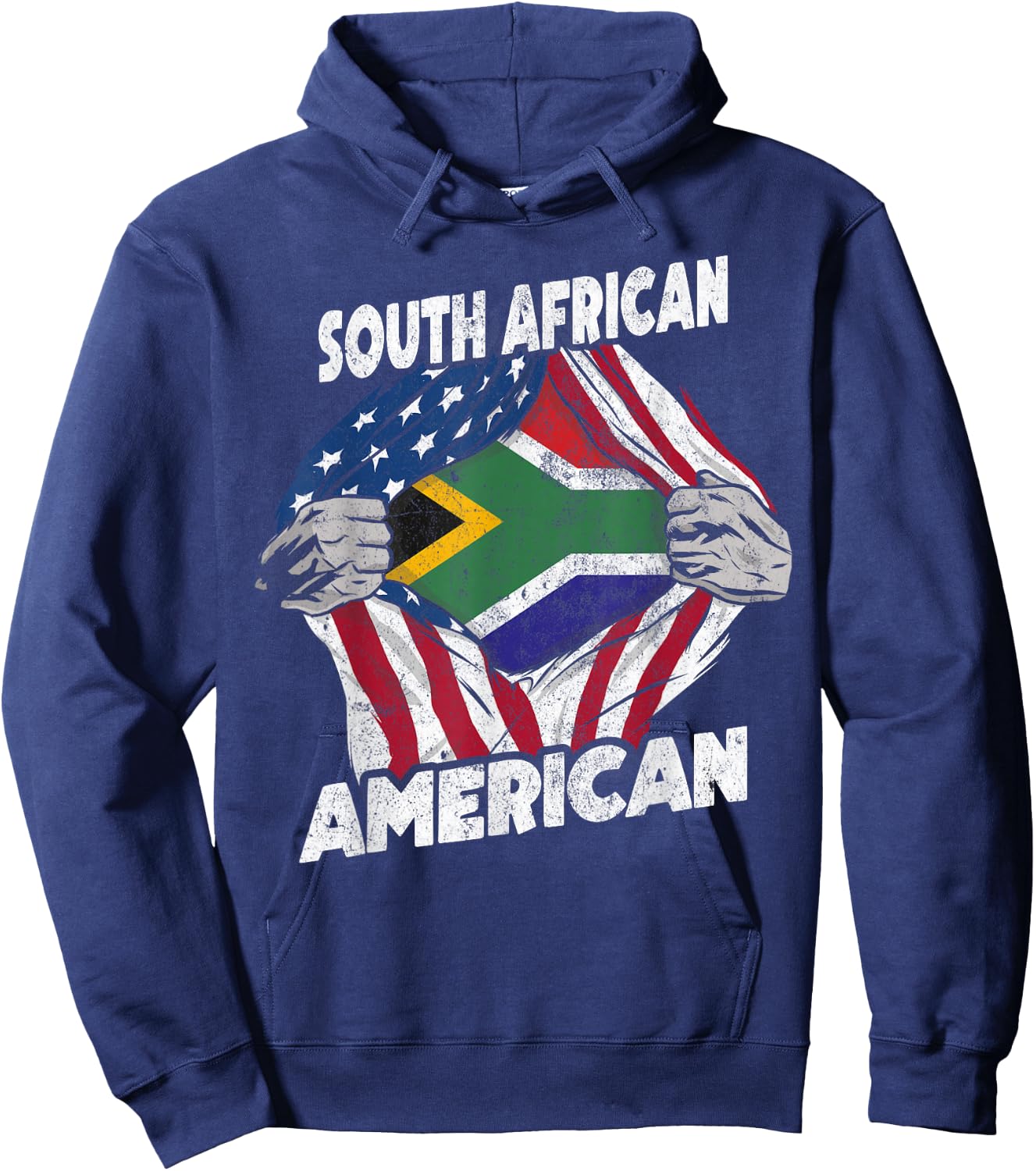 South African And American Flag South Africa Proud Hoodie - Hoodie | Navy