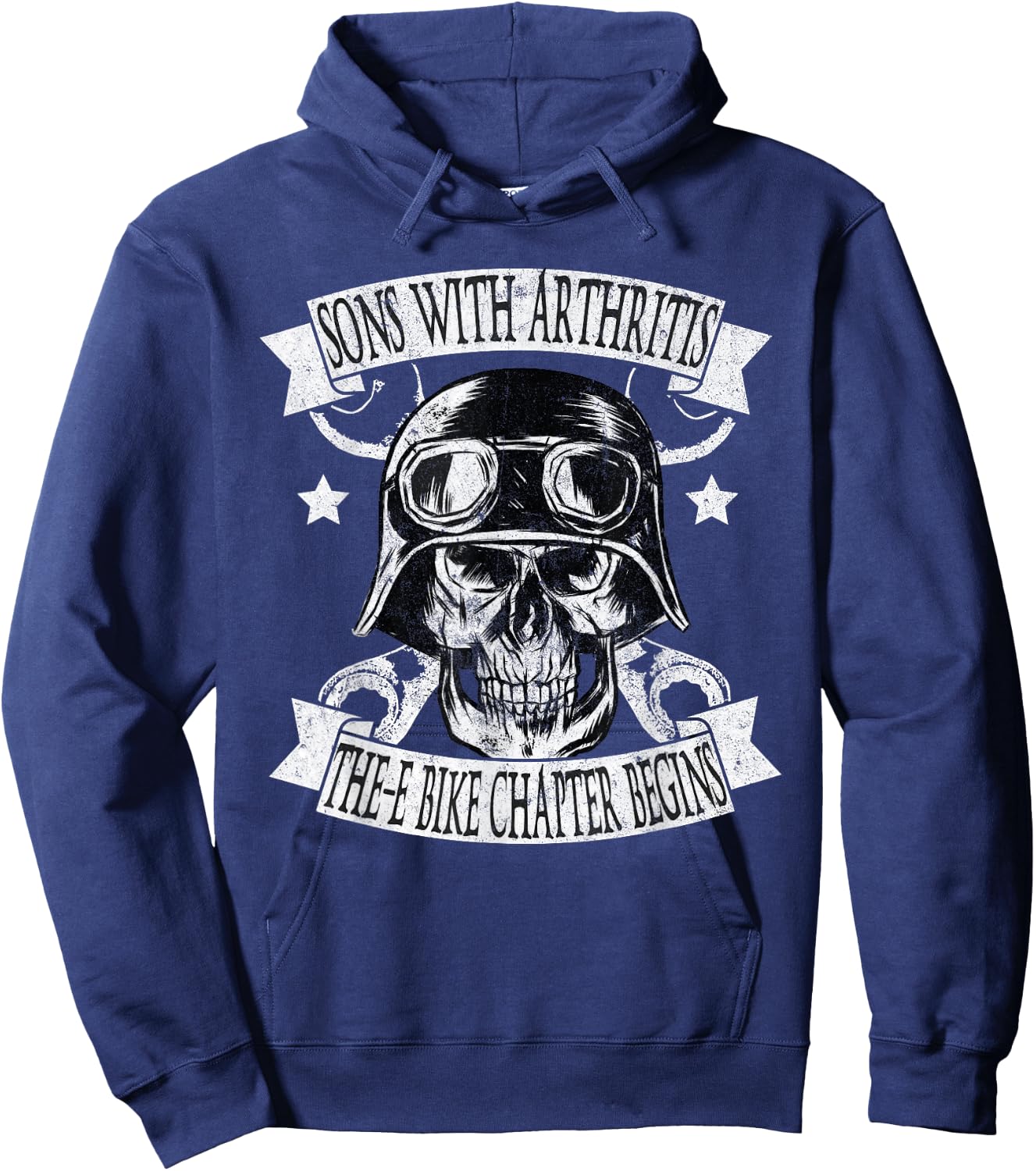 Sons With Arthritis The E-Bike Chapter Funny Biker Birthday Hoodie - Hoodie | Navy
