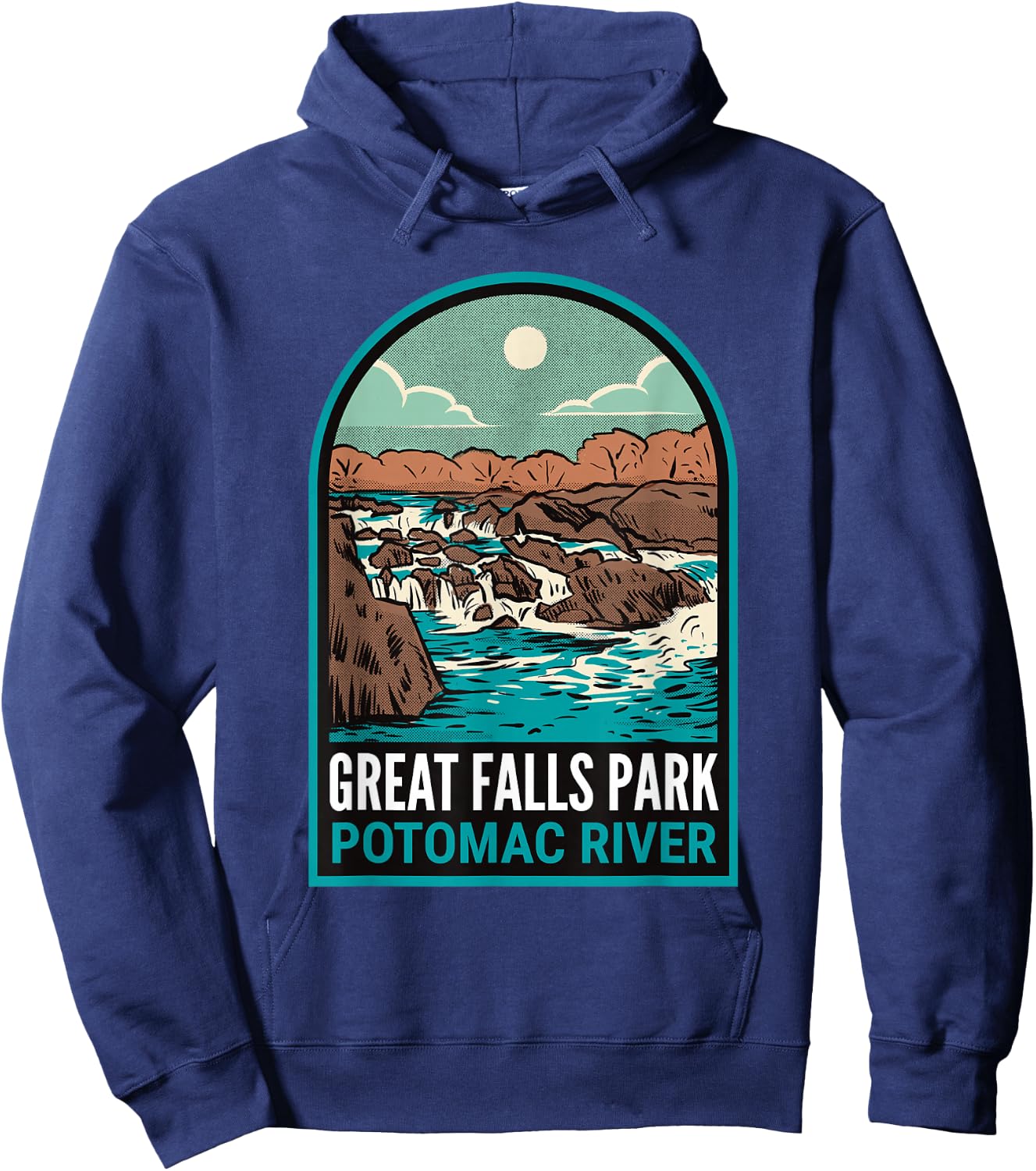 Great Falls Park Virginia Maryland Hoodie - Hoodie | Navy