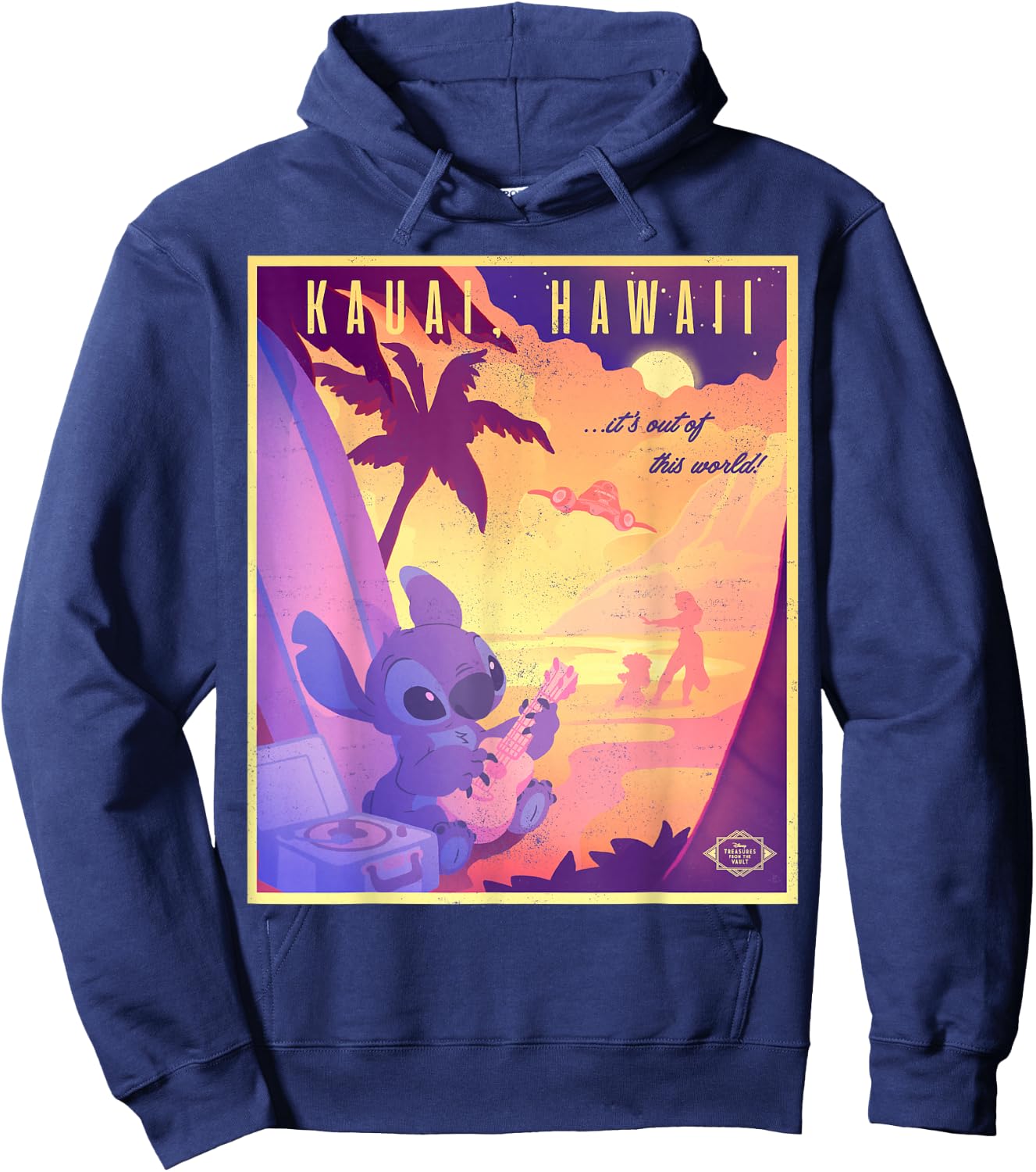 Disney Lilo & Stitch Kauai Hawaii It's Out of This World Hoodie - Hoodie | Navy