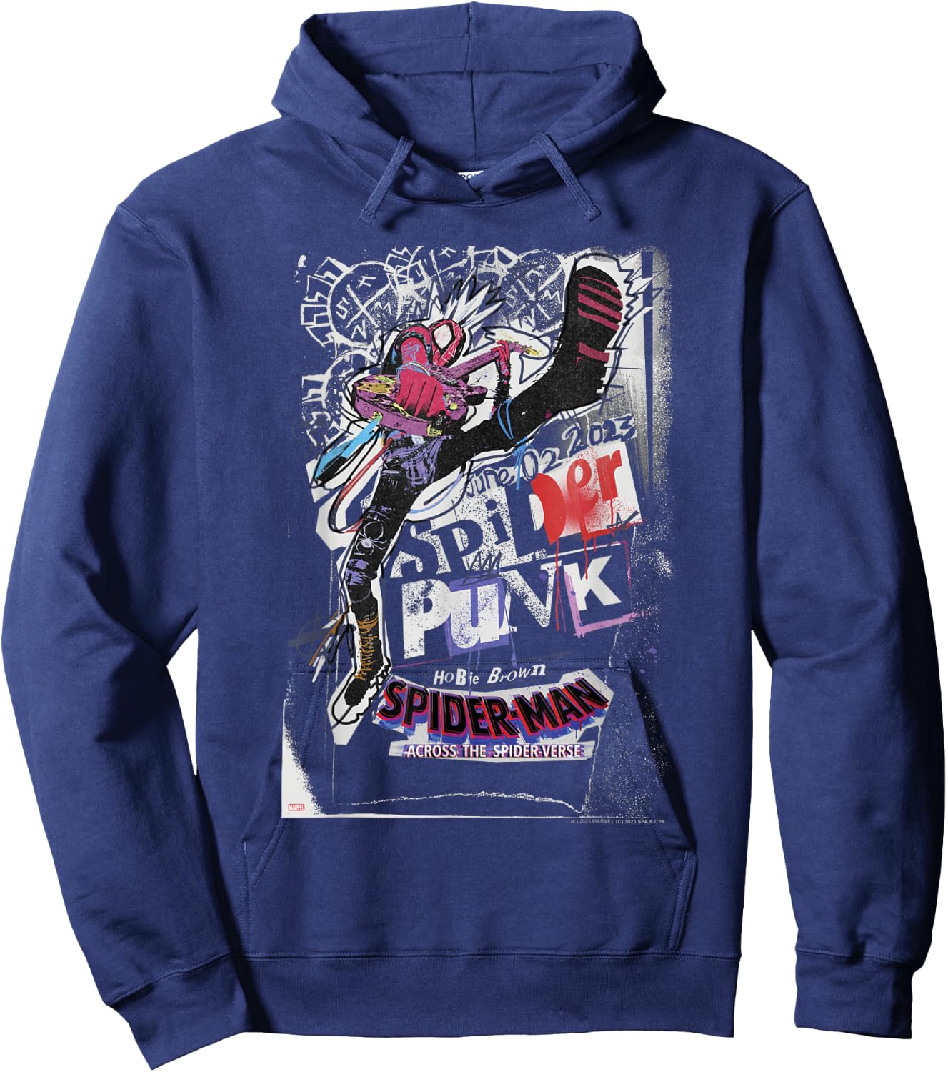 Marvel Spider-Man Across The Spider-Verse Part 1 Spider-Punk Hoodie - Hoodie | Navy