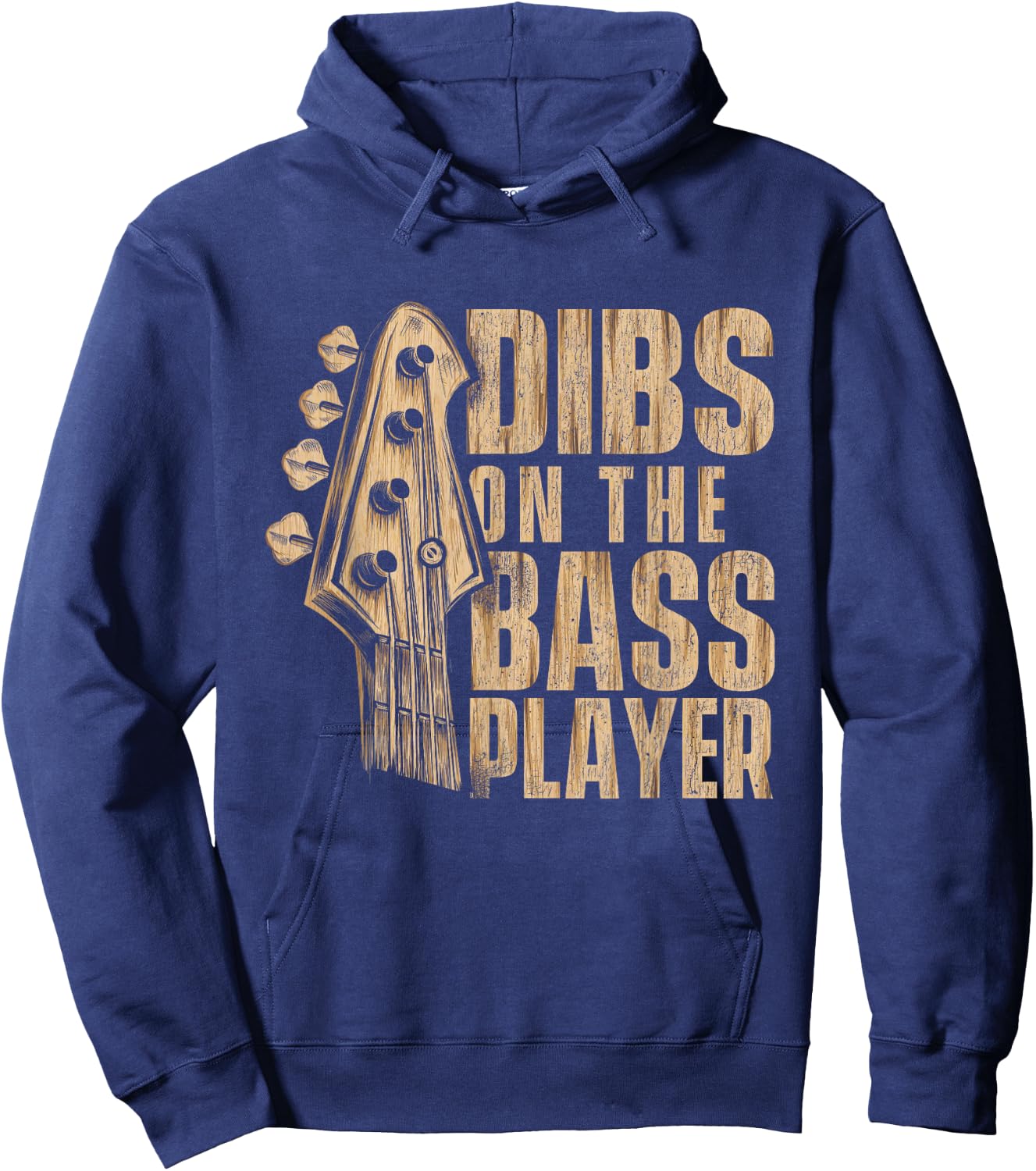 Dibs On The Bass Player - Guitarist Bassist Bass Guitar Hoodie - Hoodie | Navy