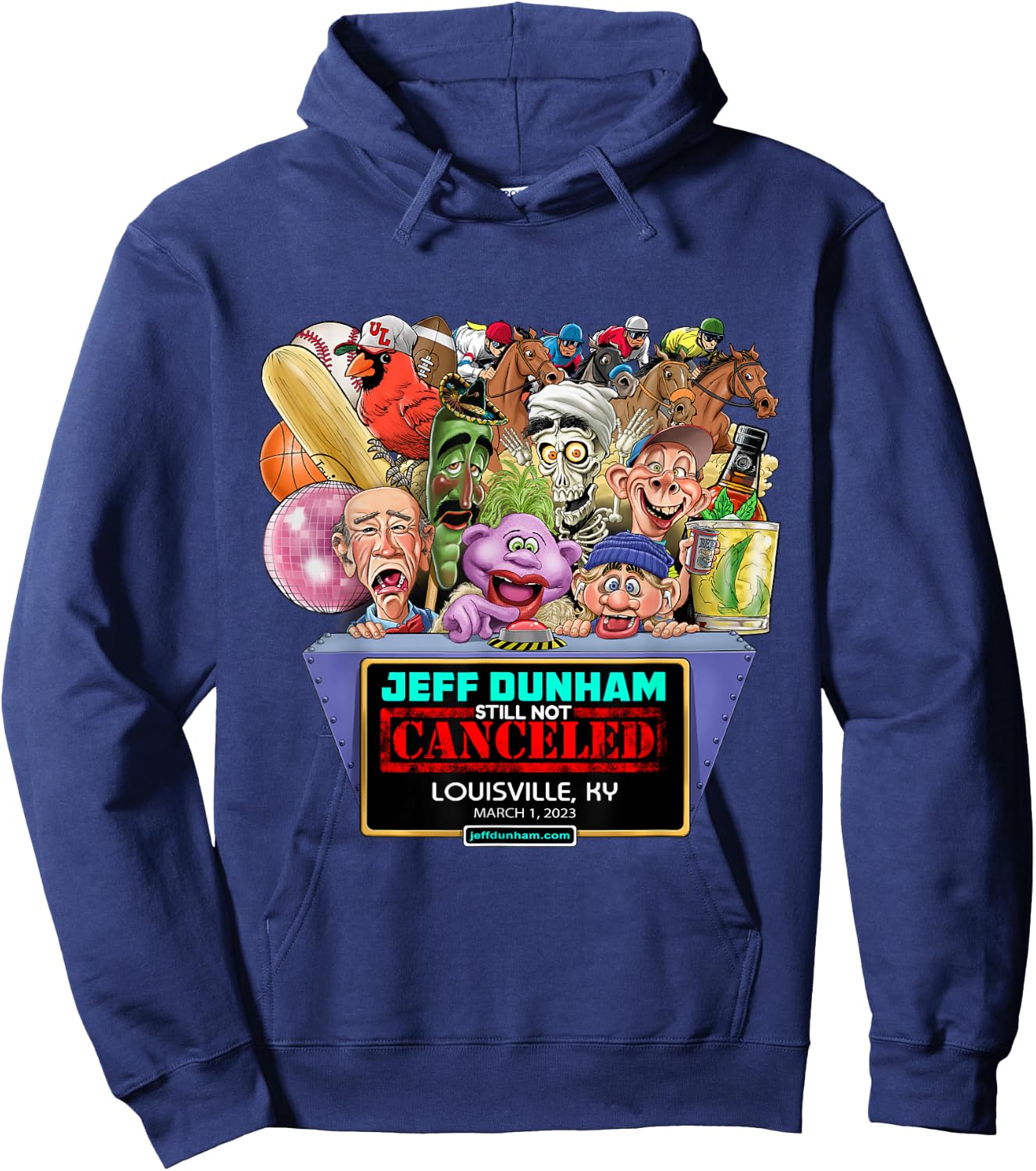 Jeff Dunham Louisville, KY (2023) Hoodie - Hoodie | Navy