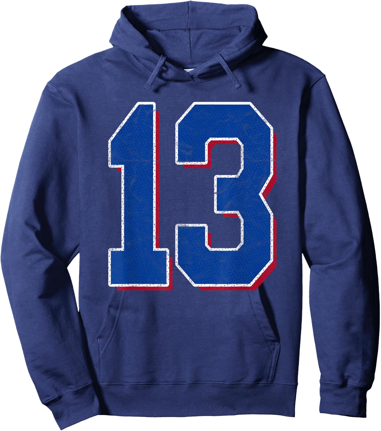 Number 13 Numbered Uniform Sports Team Jersey 13th Birthday Hoodie - Hoodie | Navy