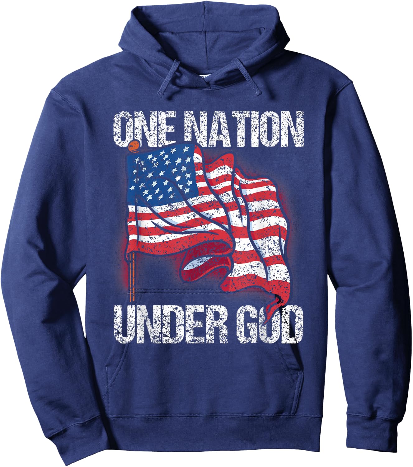 One Nation Under God American Usa Us America Patriotic Us Hoodie - Hoodie | Navy