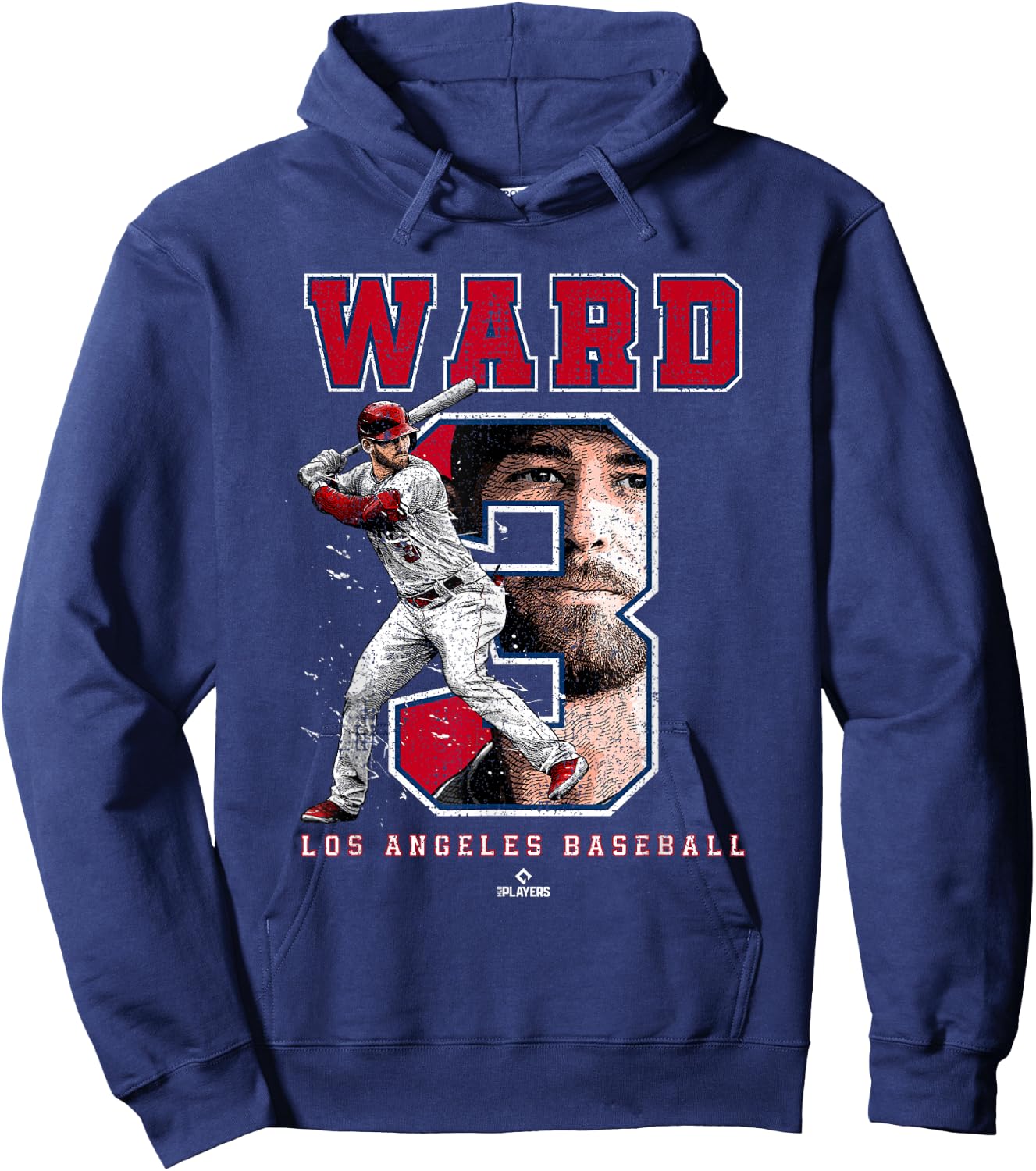 Number and Portrait Taylor Ward Los Angeles MLBPA Hoodie - Hoodie | Navy