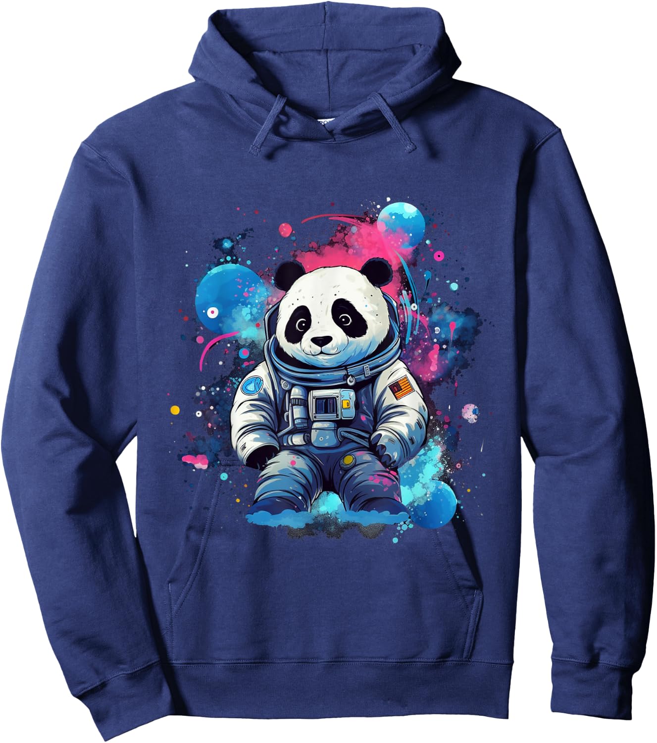 Panda Astronaut Floating Through Outer Space Pandas Hoodie - Hoodie | Navy