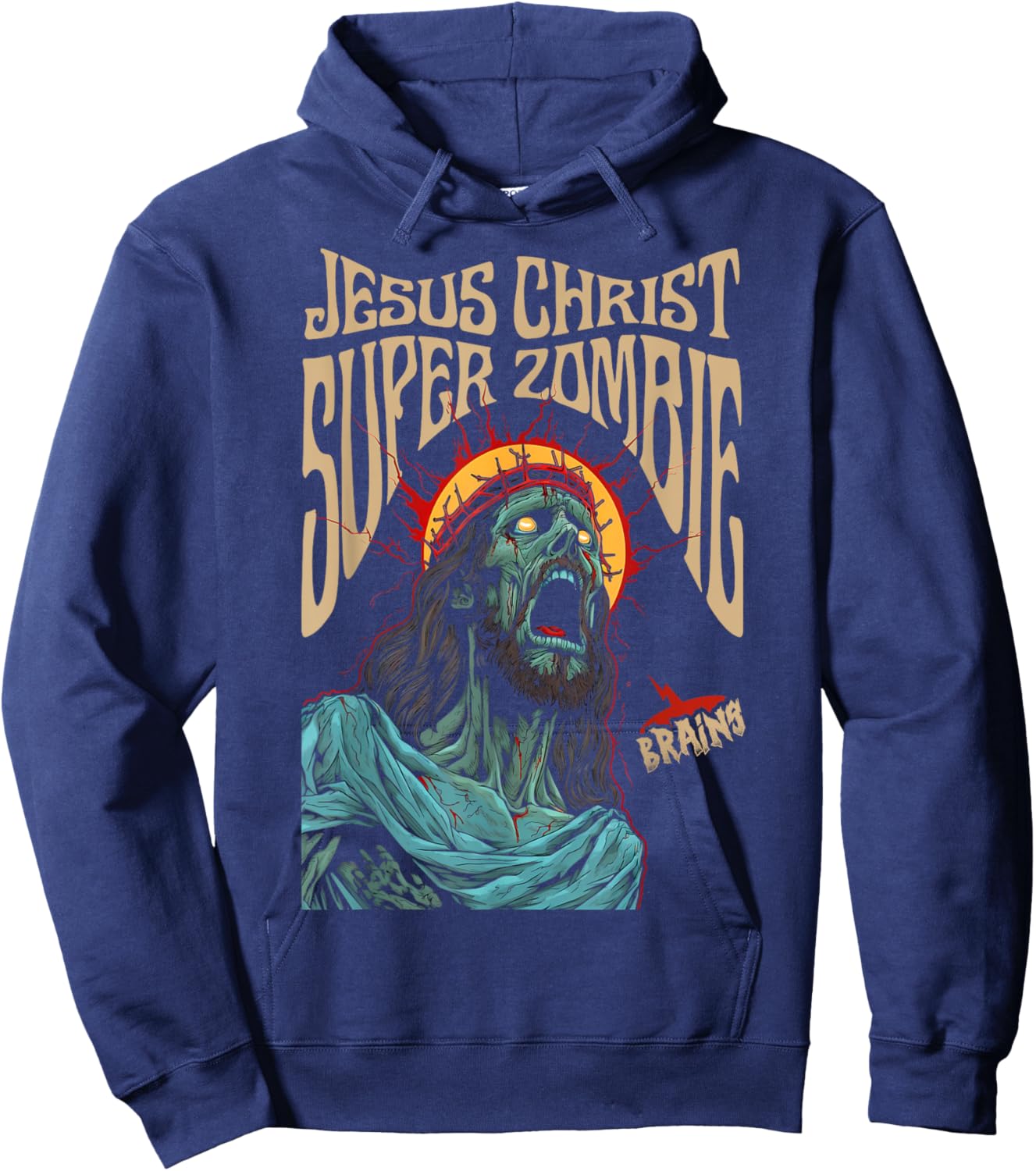 Jesus Christ Super Zombie Hoodie - Hoodie | Navy