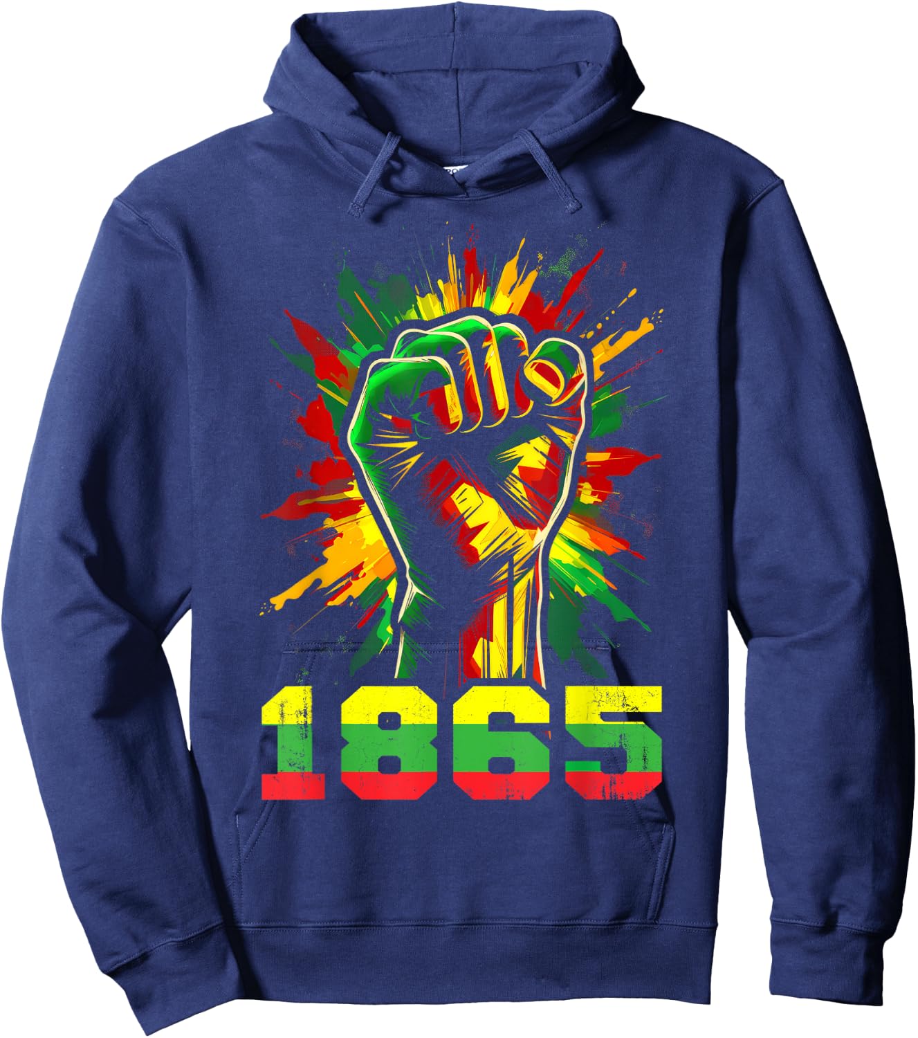 Juneteenth 1865 Black History African American Freedom Hoodie - Hoodie | Navy