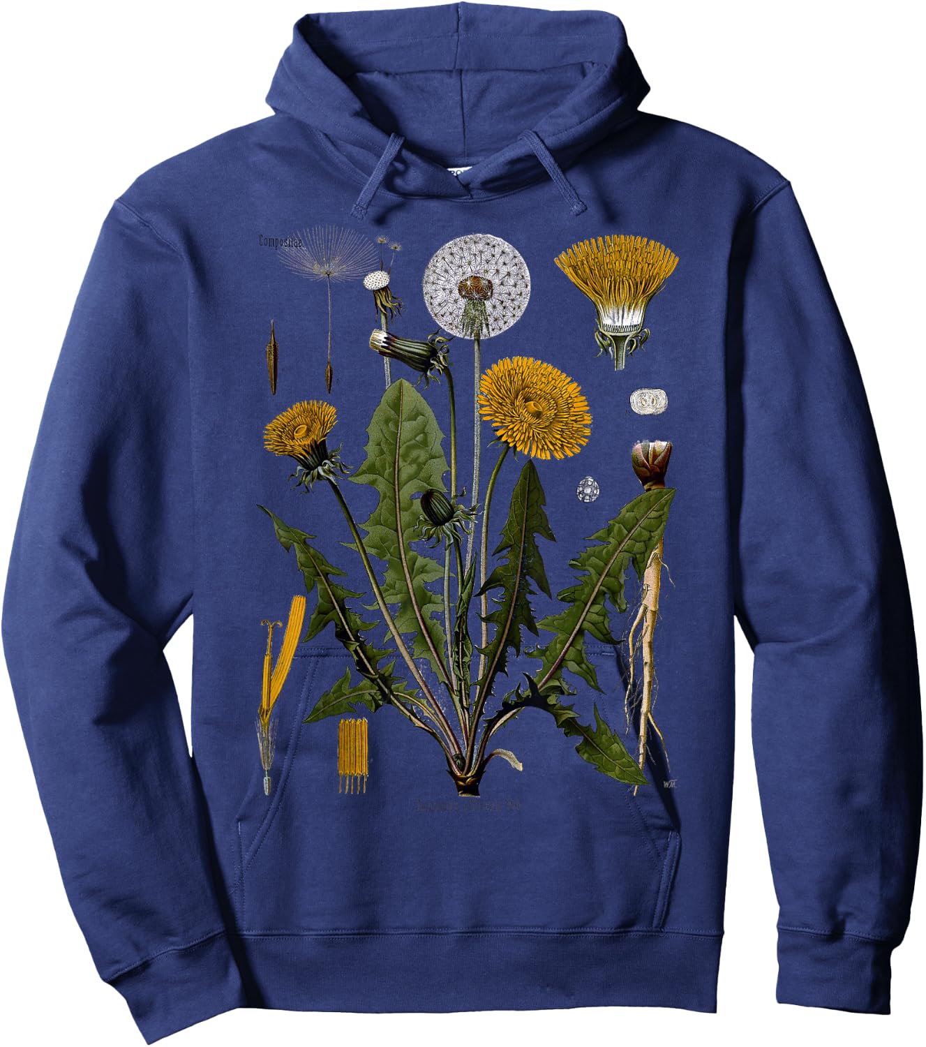 Dandelion Vintage Botanical, Herbalist Gardening Hoodie - Hoodie | Navy
