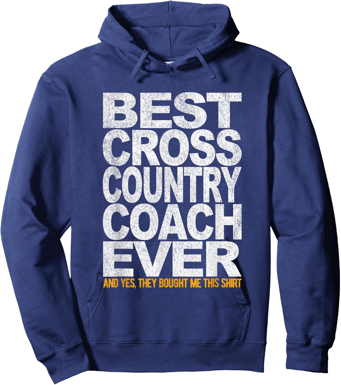 Best Cross Country Coach Ever Runner Running Coach Retro Hoodie - Hoodie | Navy