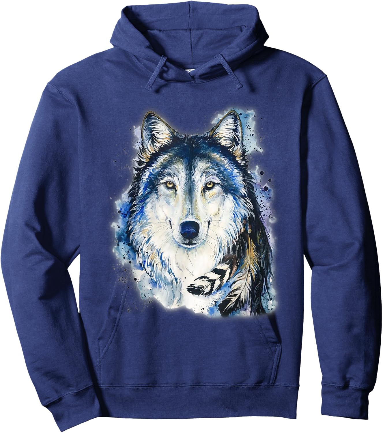 Vintage wolf Shirt wolf women Lovers for boys and girls Hoodie - Hoodie | Navy