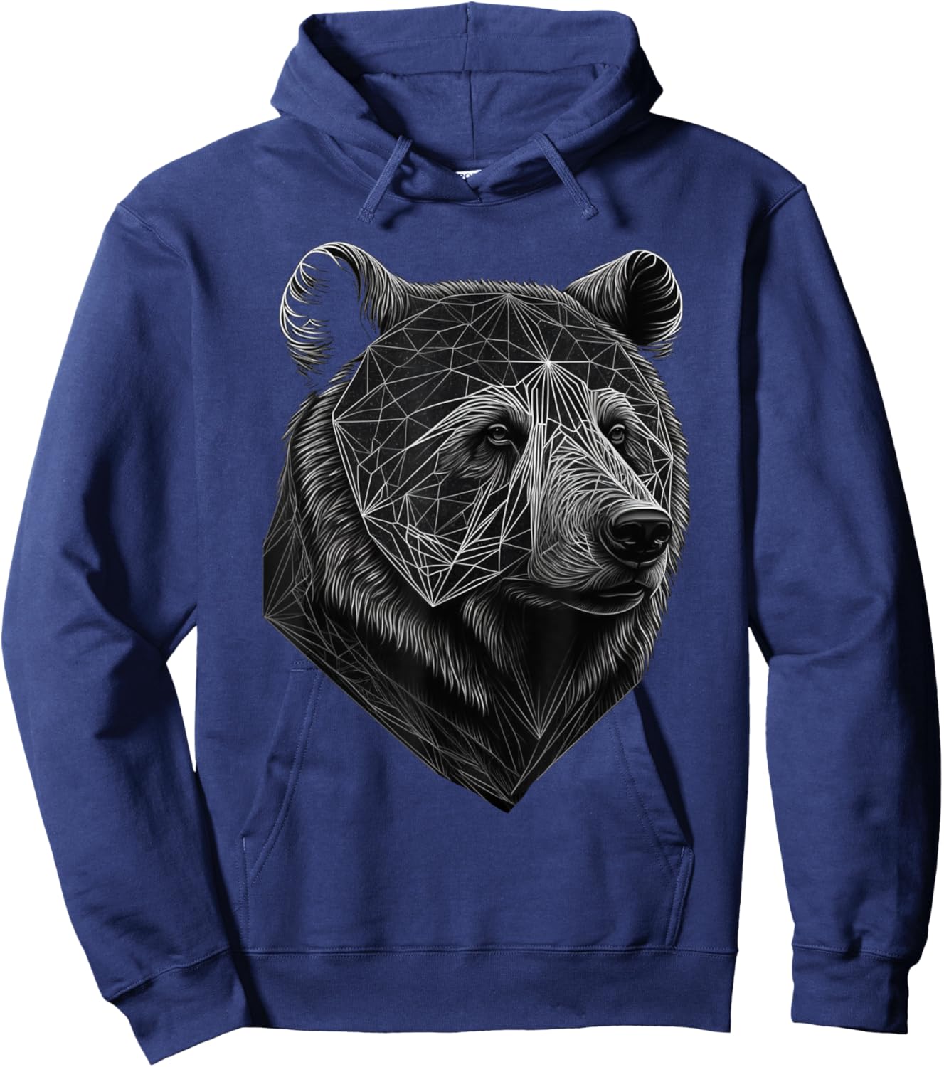Bear wild animals art animal print animal motif bear Hoodie - Hoodie | Navy