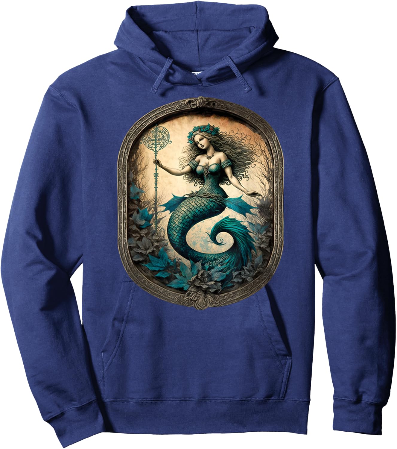Gothic Mermaid Dark Mystical Fantasy Grunge Fairycore Hoodie - Hoodie | Navy