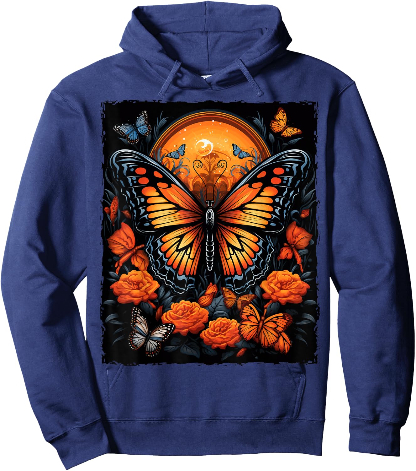 Monarch Butterfly Halloween Hoodie - Hoodie | Navy