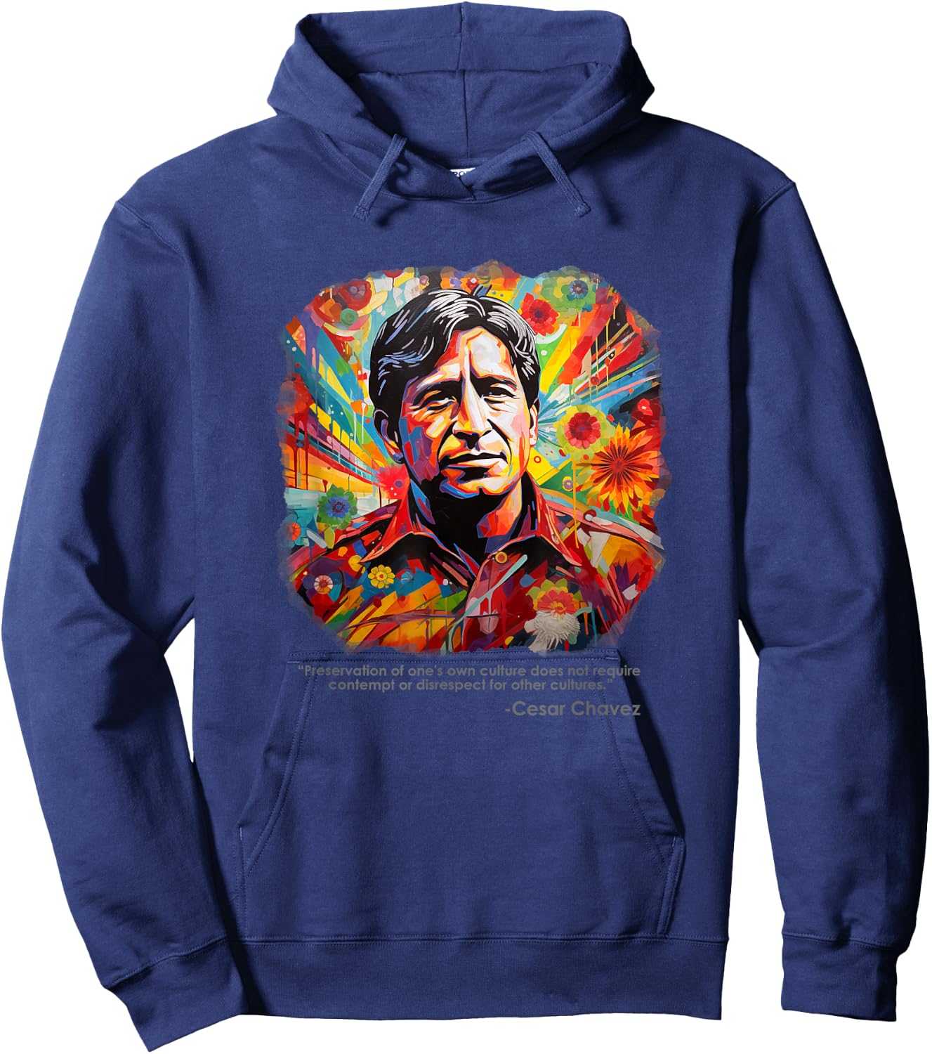 Cesar Chavez, Hispanic Heritage Month Hoodie - Hoodie | Navy