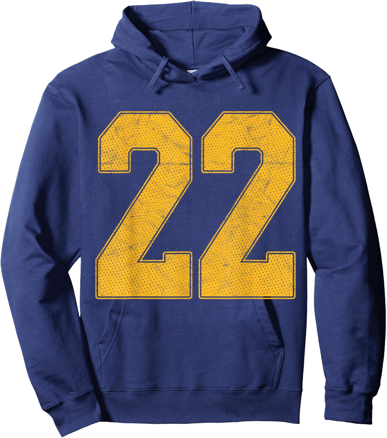 Number 22 Numbered Uniform Sports Team Jersey 22nd Birthday Hoodie - Hoodie | Navy