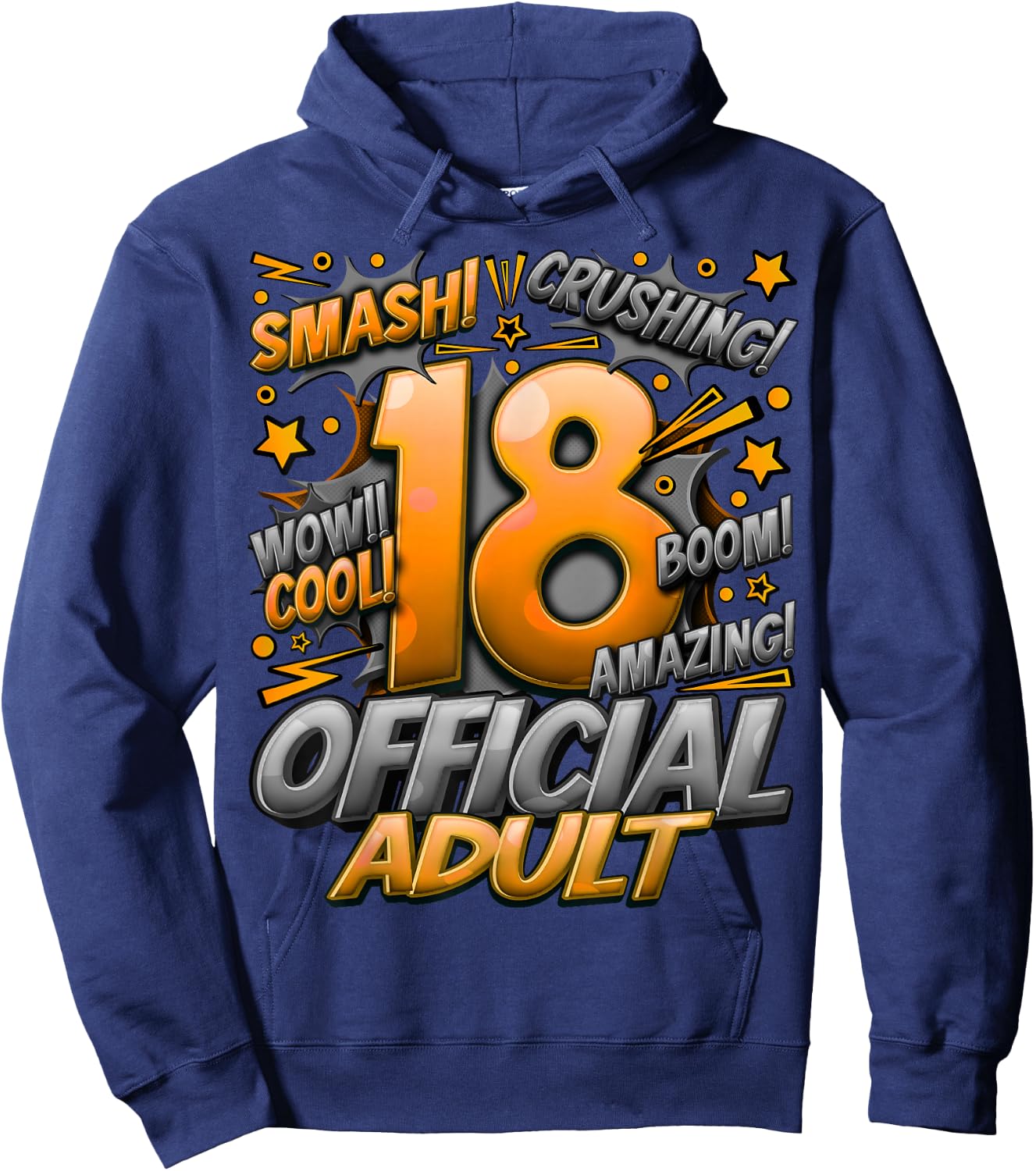 Official Adult 18th Birthday Comic Style Awesome Since 2005 Hoodie - Hoodie | Navy