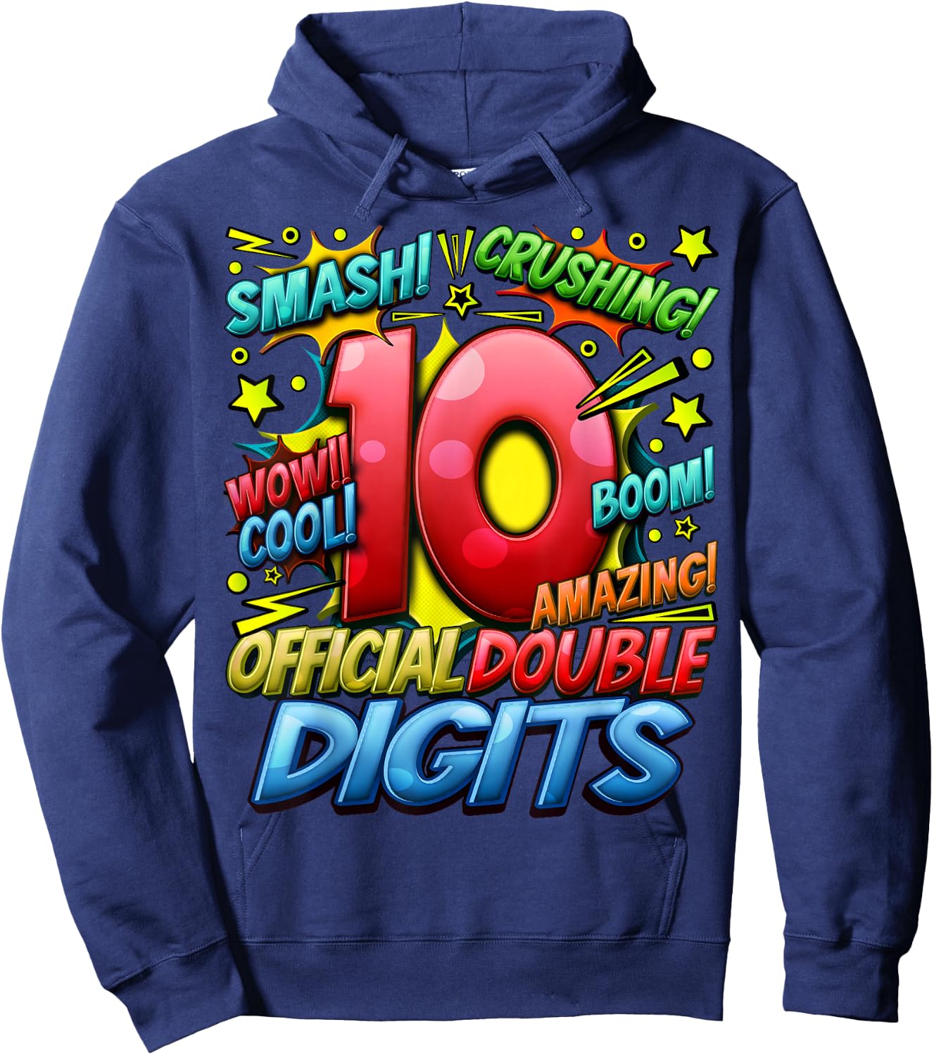 Official Double Digits 10th Birthday Awesome Since 2013 Boy Hoodie - Hoodie | Navy