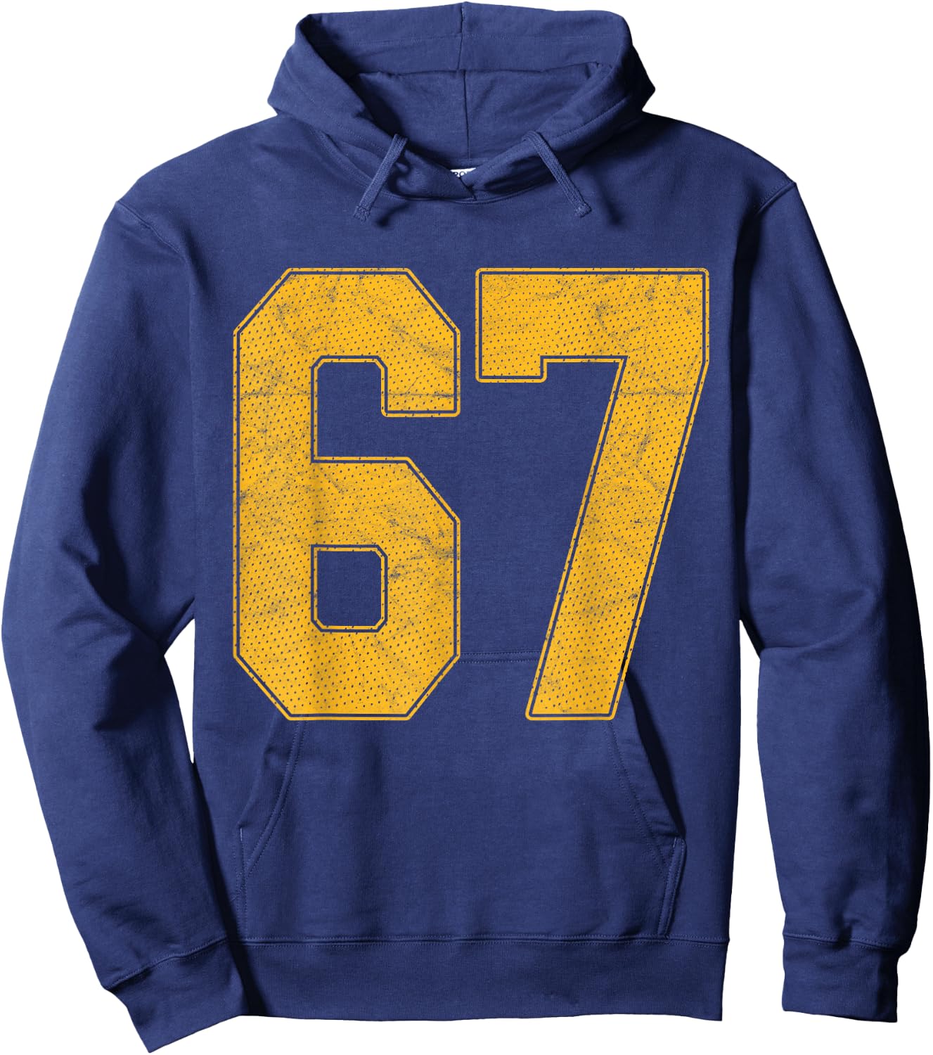 Number 67 Numbered Uniform Sports Team Jersey 67th Birthday Hoodie - Hoodie | Navy