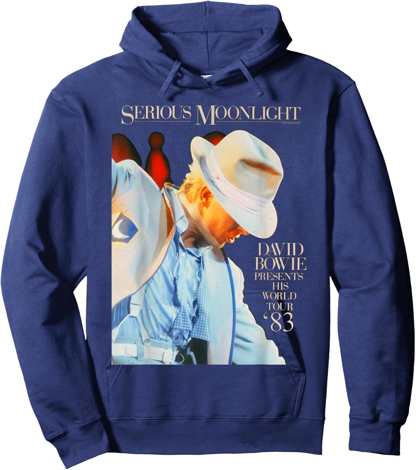 David Bowie Music Rock Serious Moonlight Hoodie - Hoodie | Navy