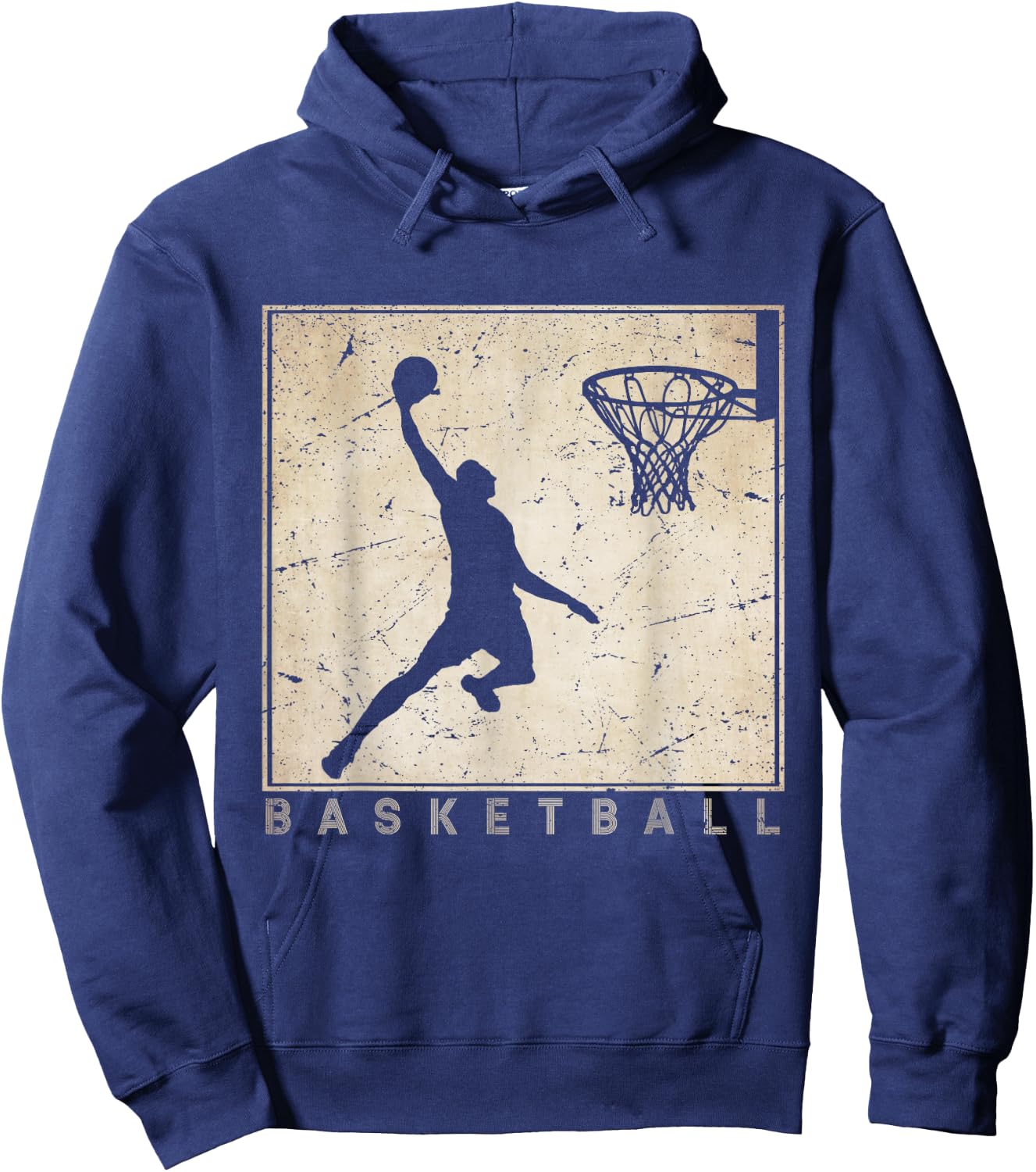 Retro Basketball for Basketball Players Basketball Clothing Hoodie - Hoodie | Navy