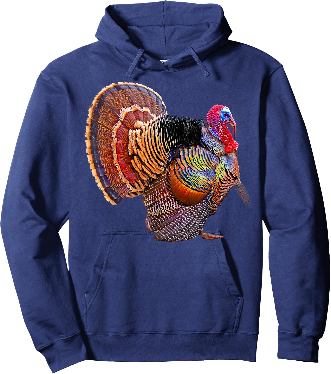 Turkey Wild Bird Wildlife Thanksgiving Hoodie - Hoodie | Navy