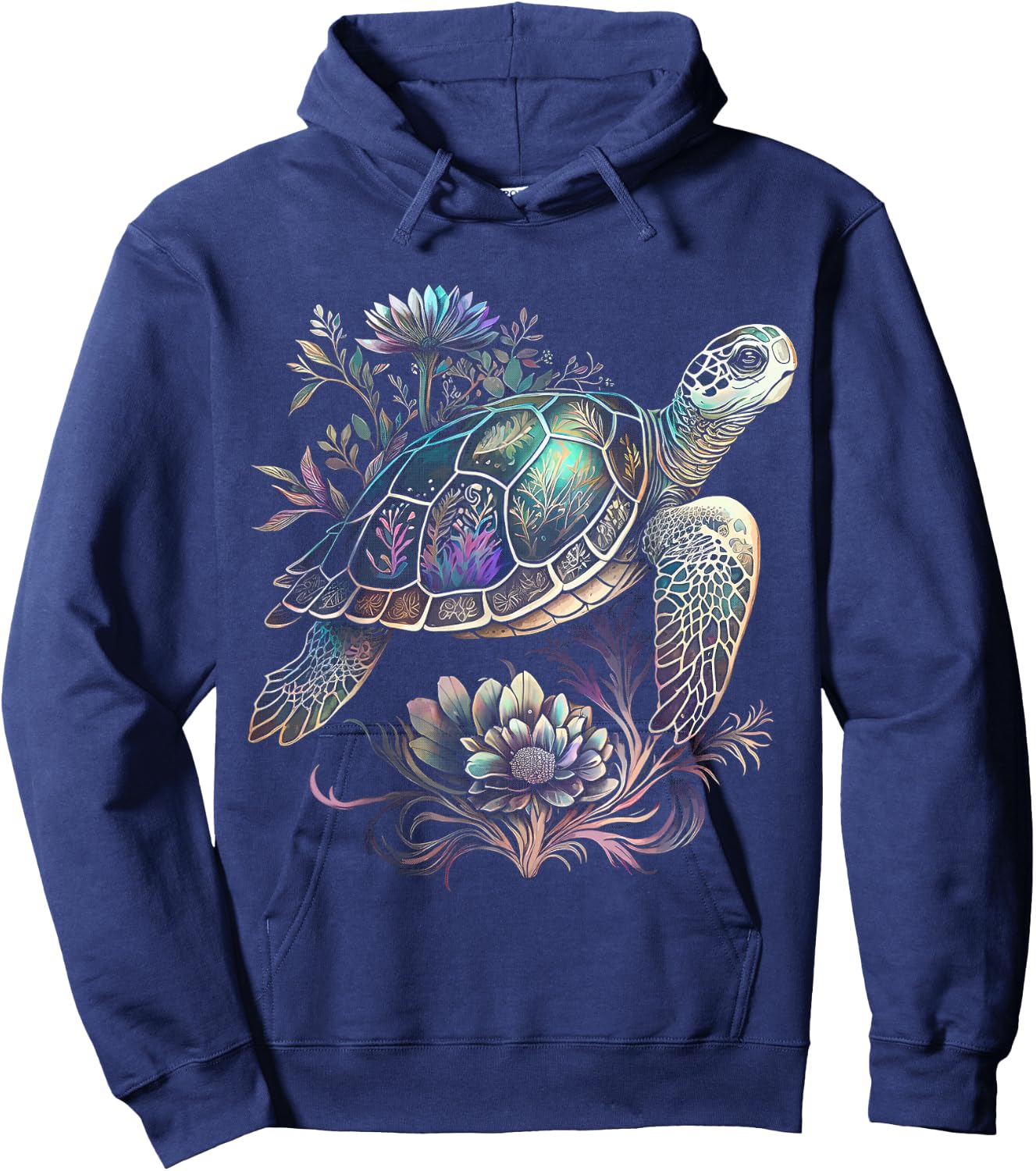 Sea Turtle Beach Lover Ocean Animal Graphic Novelty Hoodie - Hoodie | Navy