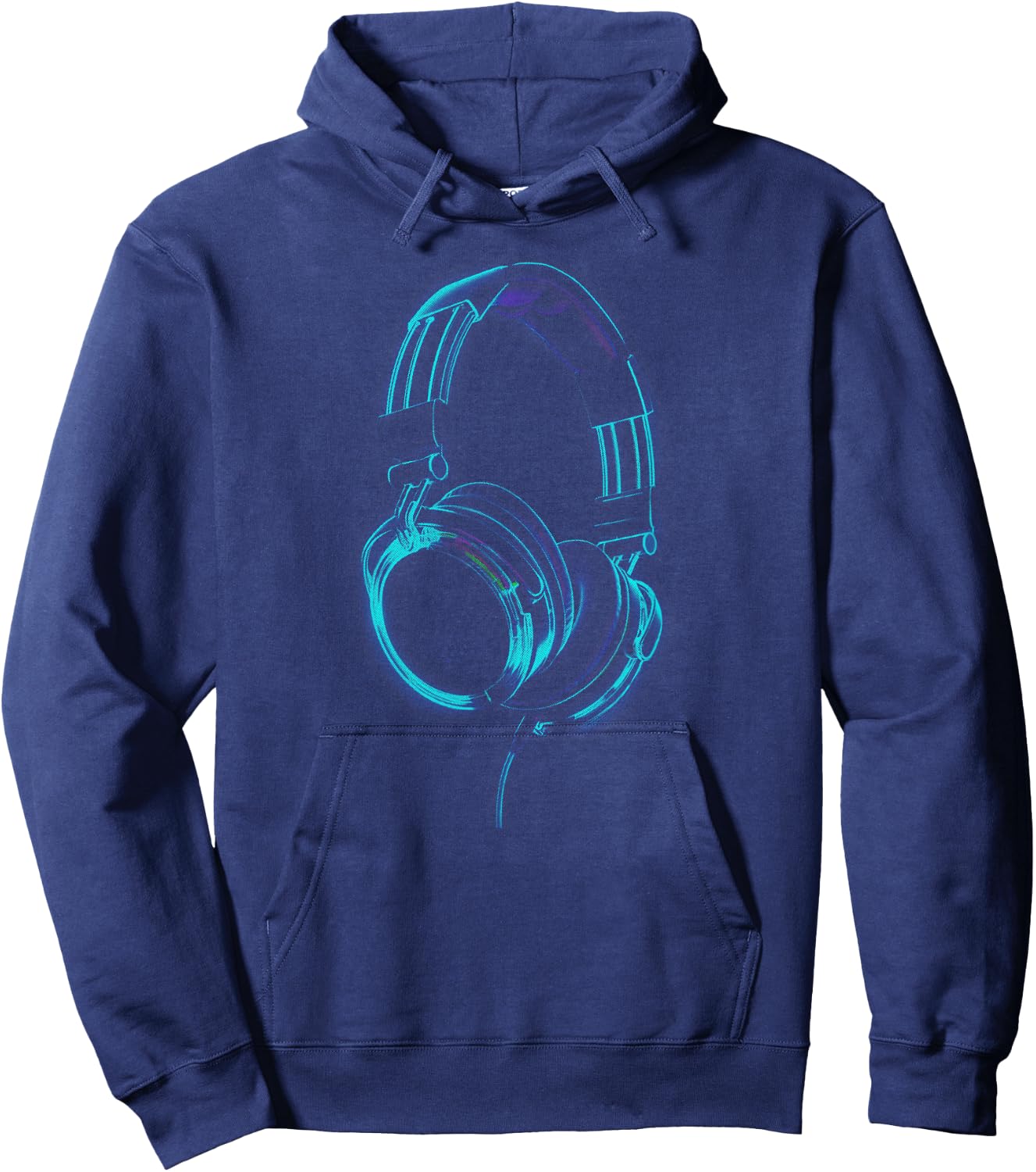 Headphones Music DJ Hip Hop Audio Hoodie - Hoodie | Navy