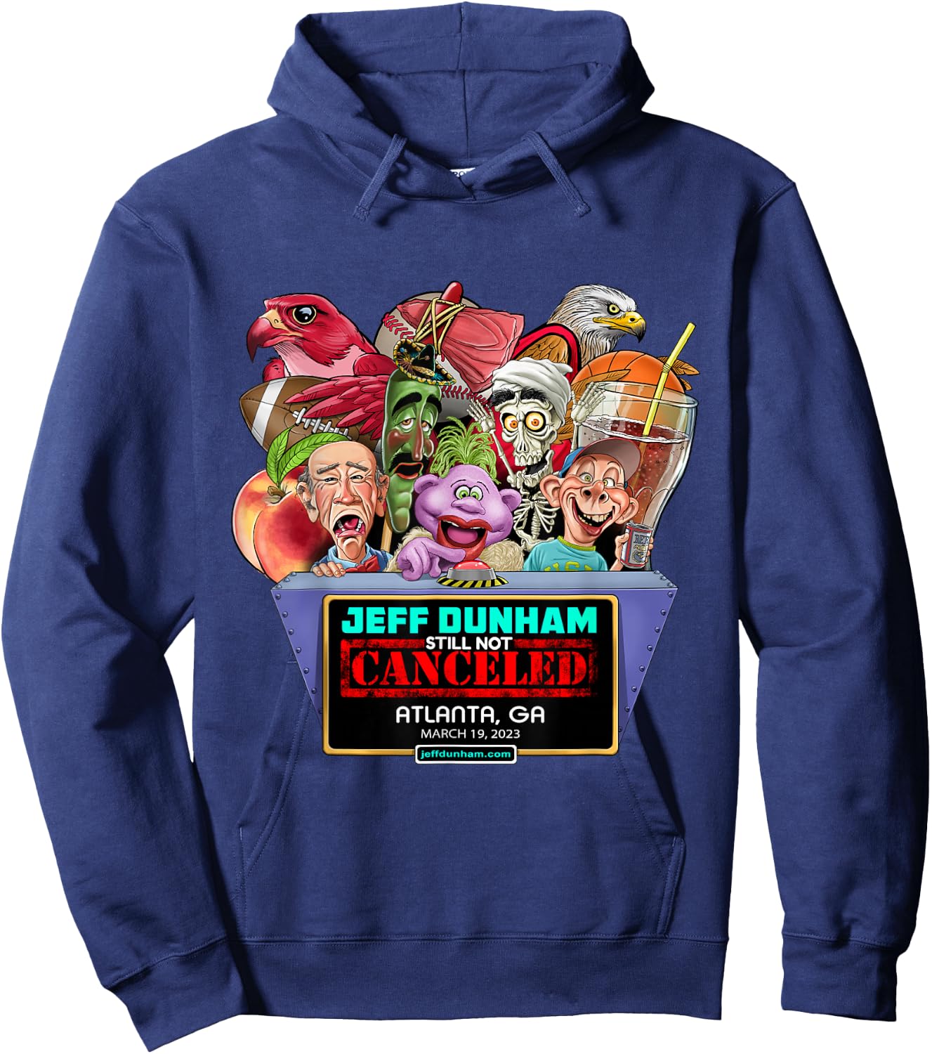 Jeff Dunham Atlanta, GA (2023) Hoodie - Hoodie | Navy