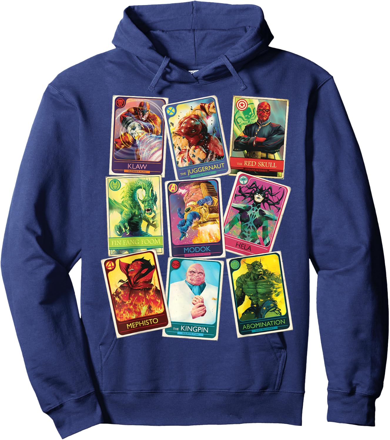 Marvel Super Villain Trading Cards Hoodie - Hoodie | Navy