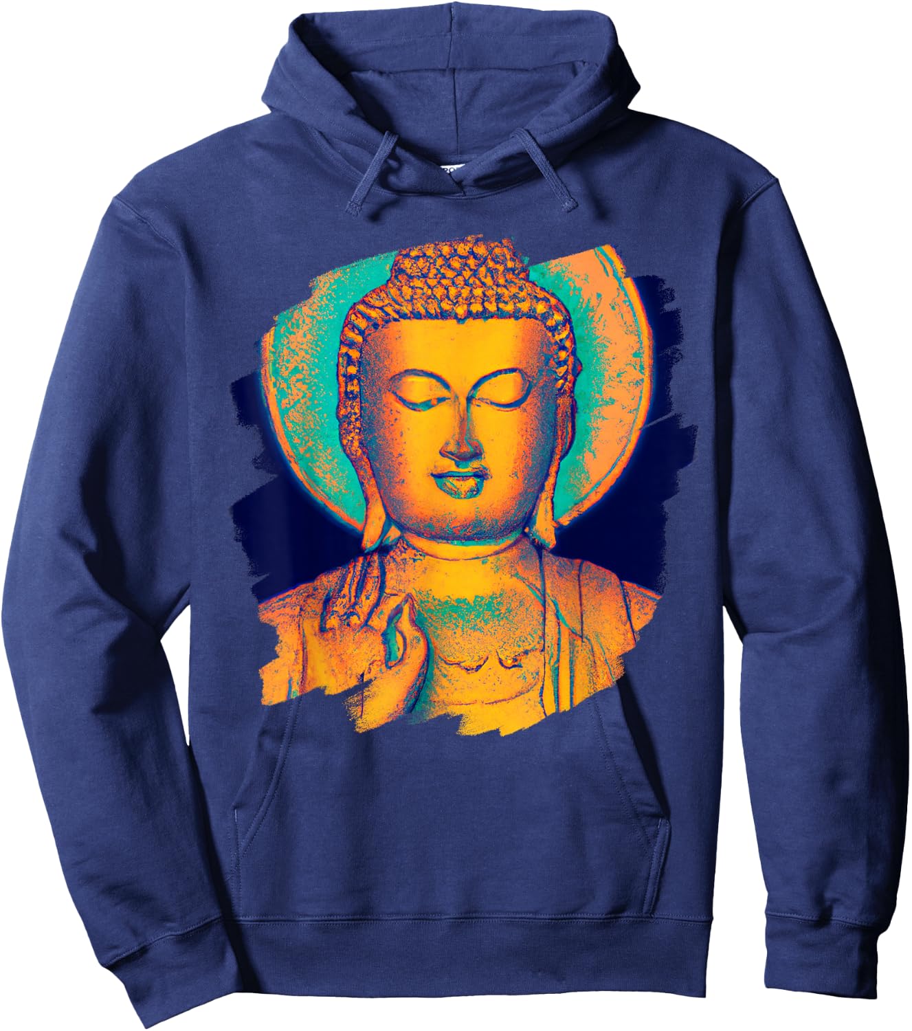 Zen Buddha Mandala Spiritual Asian Style Meditation Peace Hoodie - Hoodie | Navy
