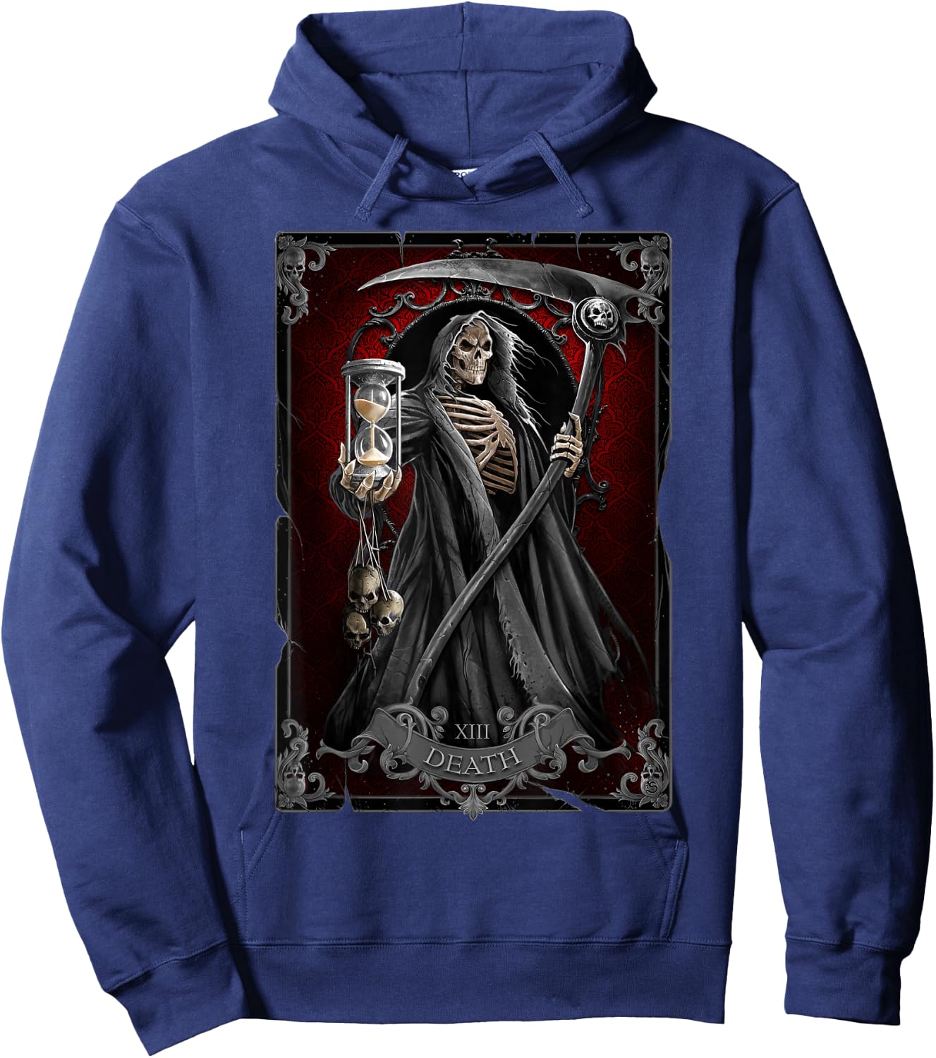 Spiral Original - Death Tarot - Gothic Reaper Hoodie - Hoodie | Navy
