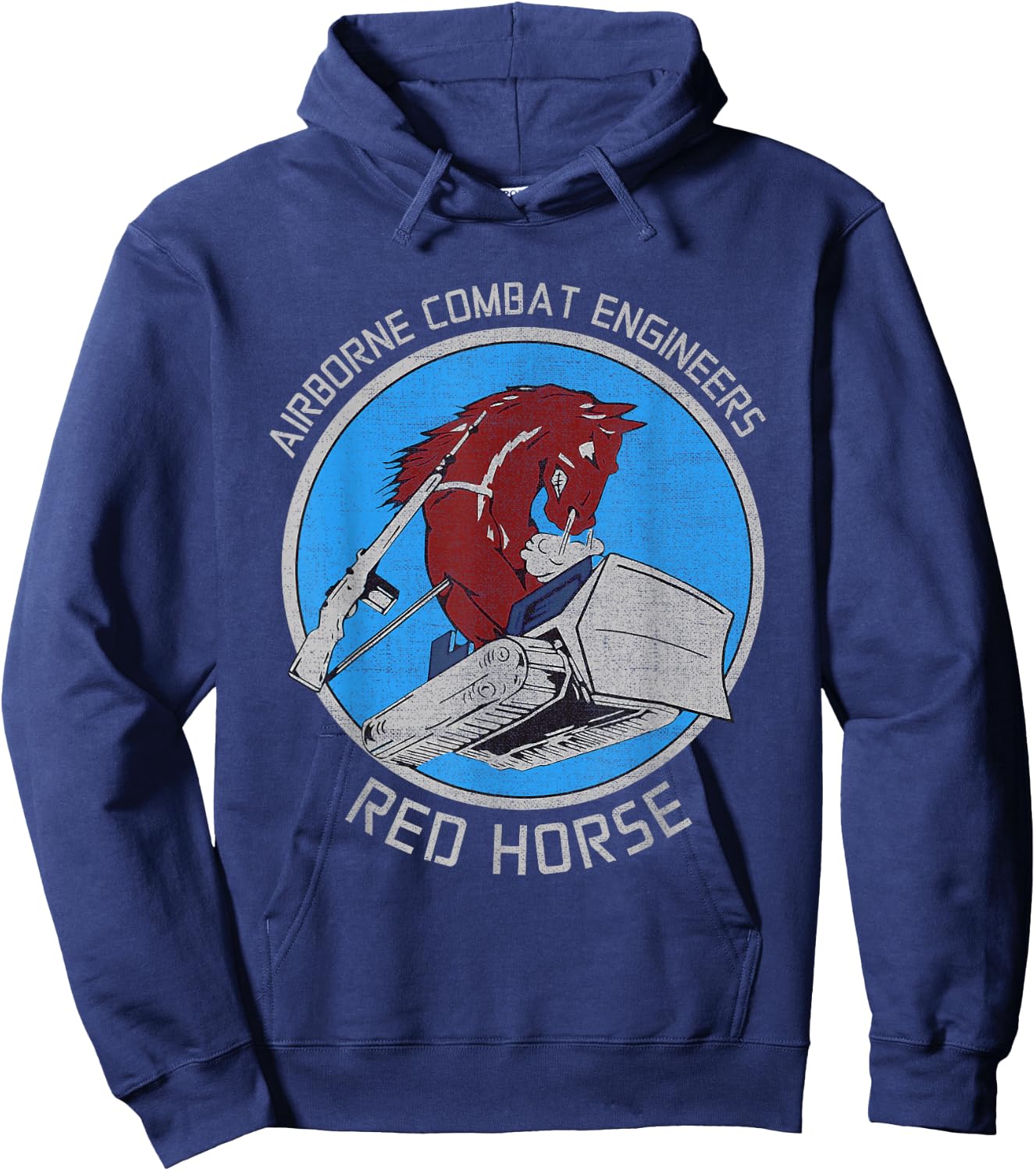RED HORSE Airborne Combat Engineer US Military Hoodie - Hoodie | Navy