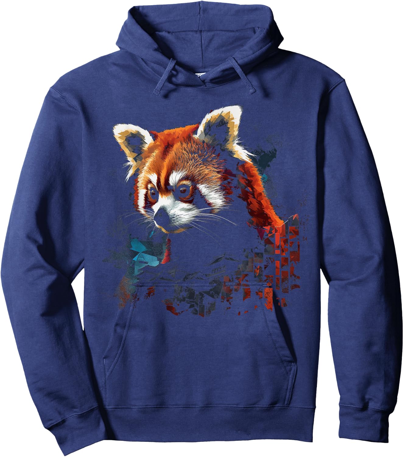 Red Panda Lover Artwork | Animal Motif Red Panda Hoodie - Hoodie | Navy
