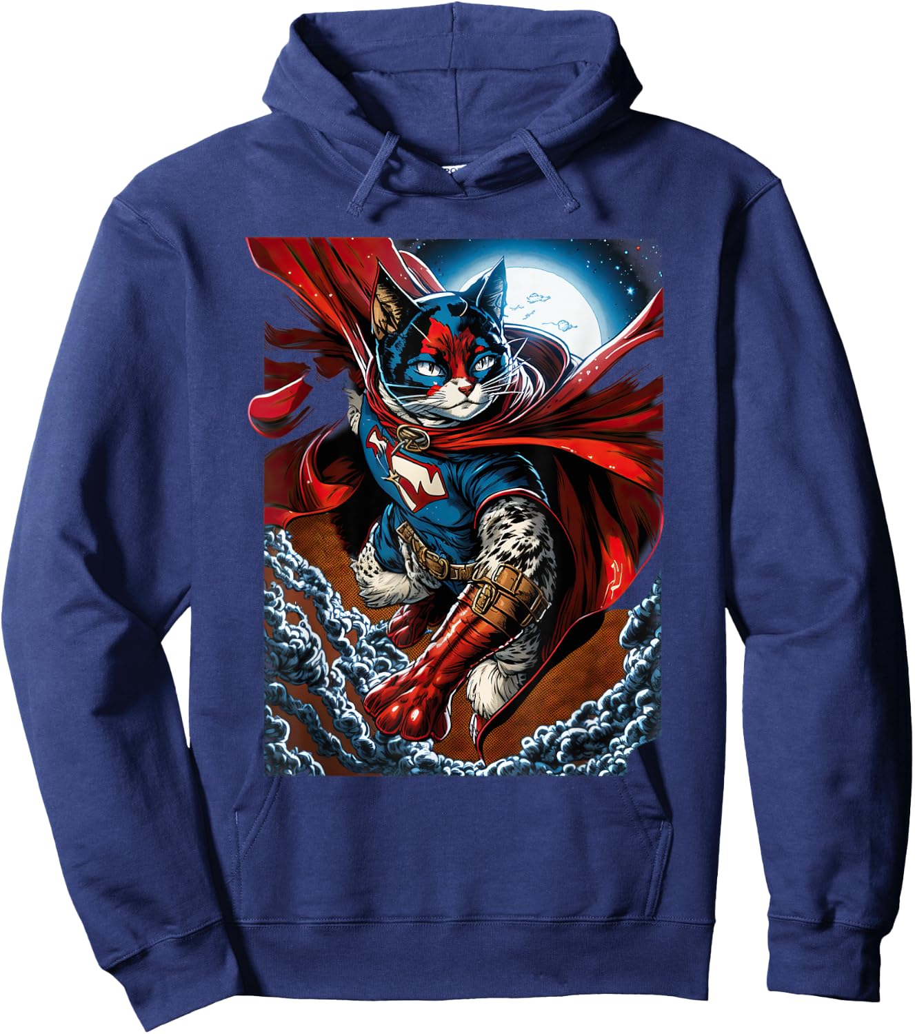 Super Power Superhero Snowshoe Cat Men Women Kids Hoodie - Hoodie | Navy