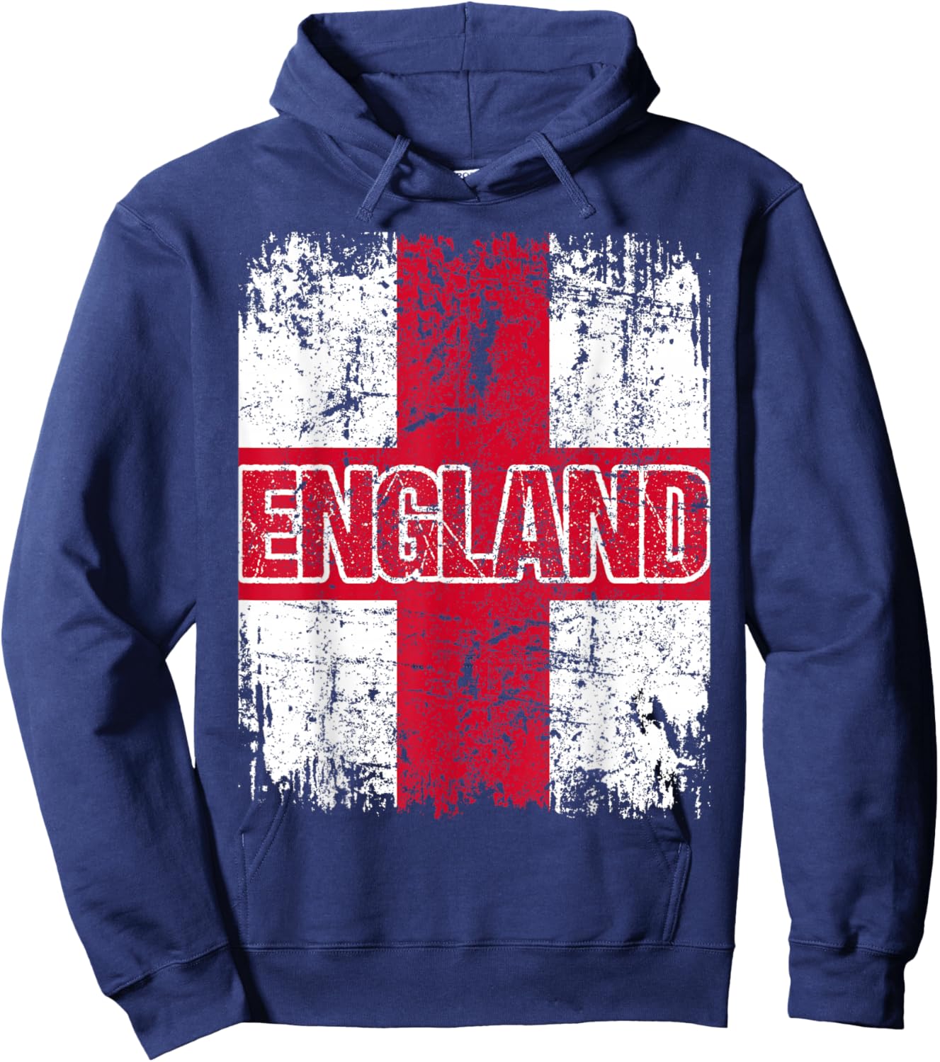 ENGLAND Flag Vintage Distressed ENGLAND Hoodie - Hoodie | Navy