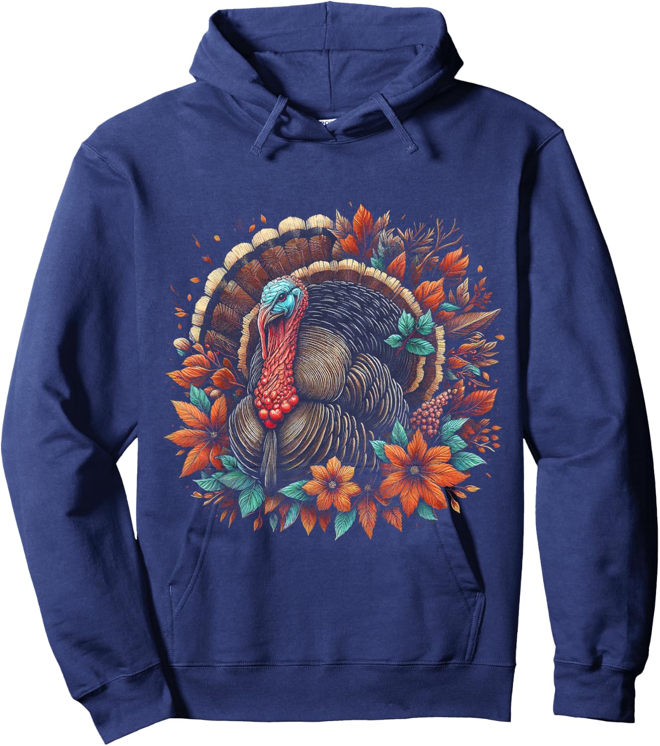 Thanksgiving Turkey Family Fall Happy Thanksgiving Women Hoodie - Hoodie | Navy