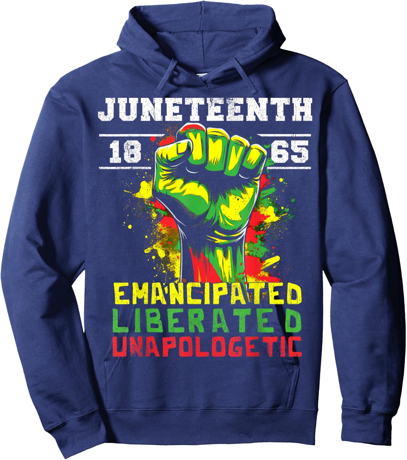 Juneteenth 1865 Black History African American Freedom Hoodie - Hoodie | Navy